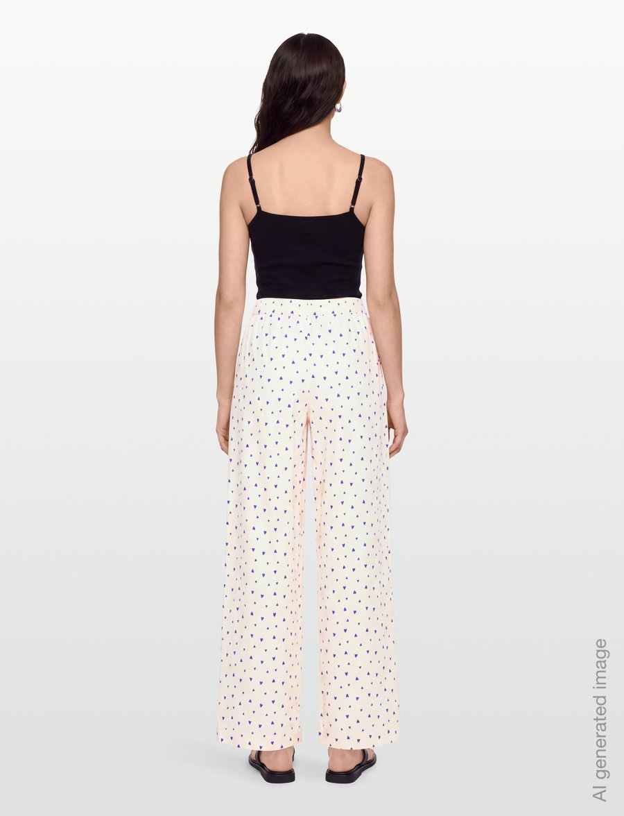 Lollys Laundry - RitaLL Pant - wide leg trousers - blue - 4