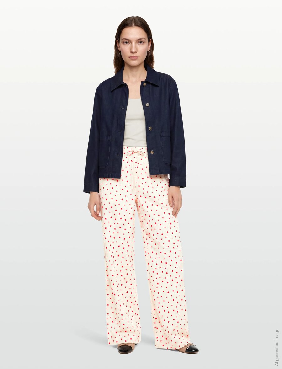 Lollys Laundry - RitaLL Pant - hosen mit weitem bein - red - 0