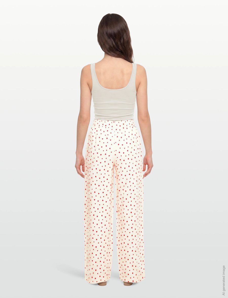 Lollys Laundry - RitaLL Pant - hosen mit weitem bein - red - 4