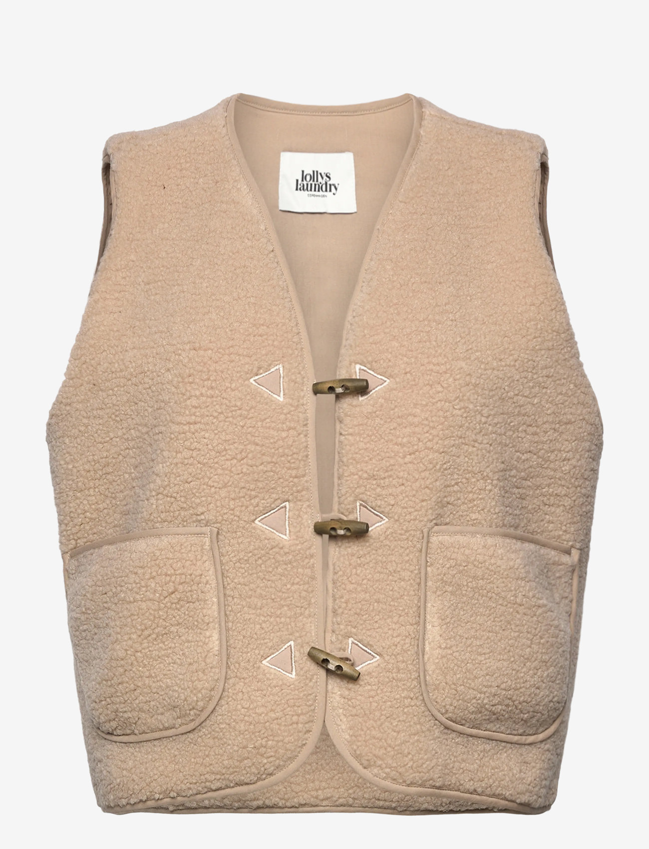 Lollys Laundry - HugoLL Vest SL - höstjackor - beige - 0