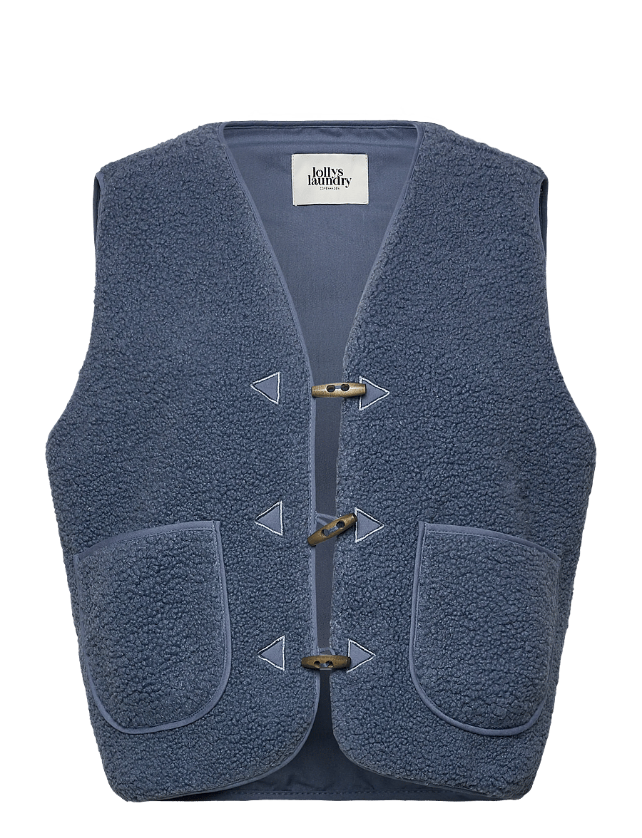 Lollys Laundry - HugoLL Vest SL - fleece- och teddyvästar - dusty blue - 0