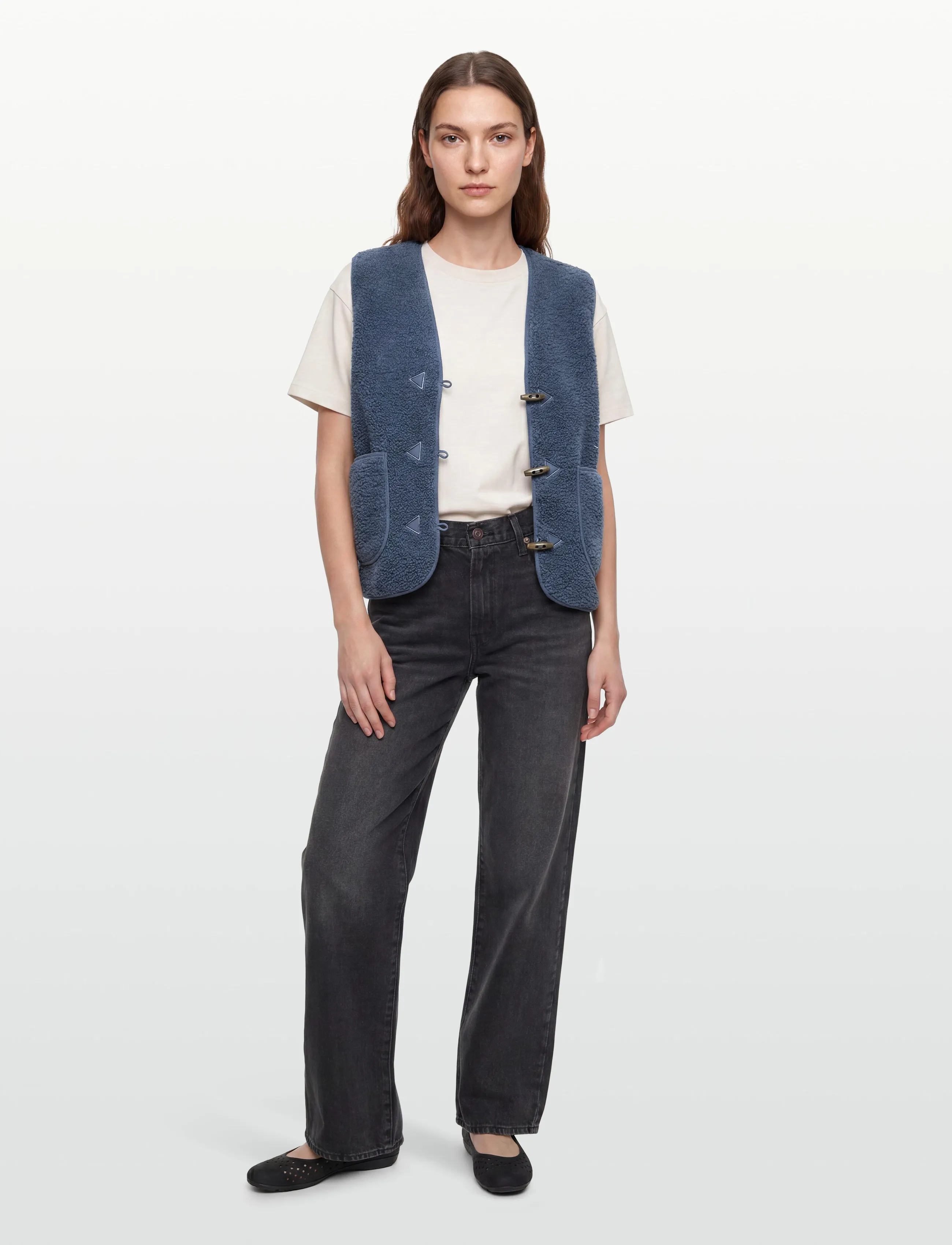 Lollys Laundry - HugoLL Vest SL - kvinder - dusty blue - 0