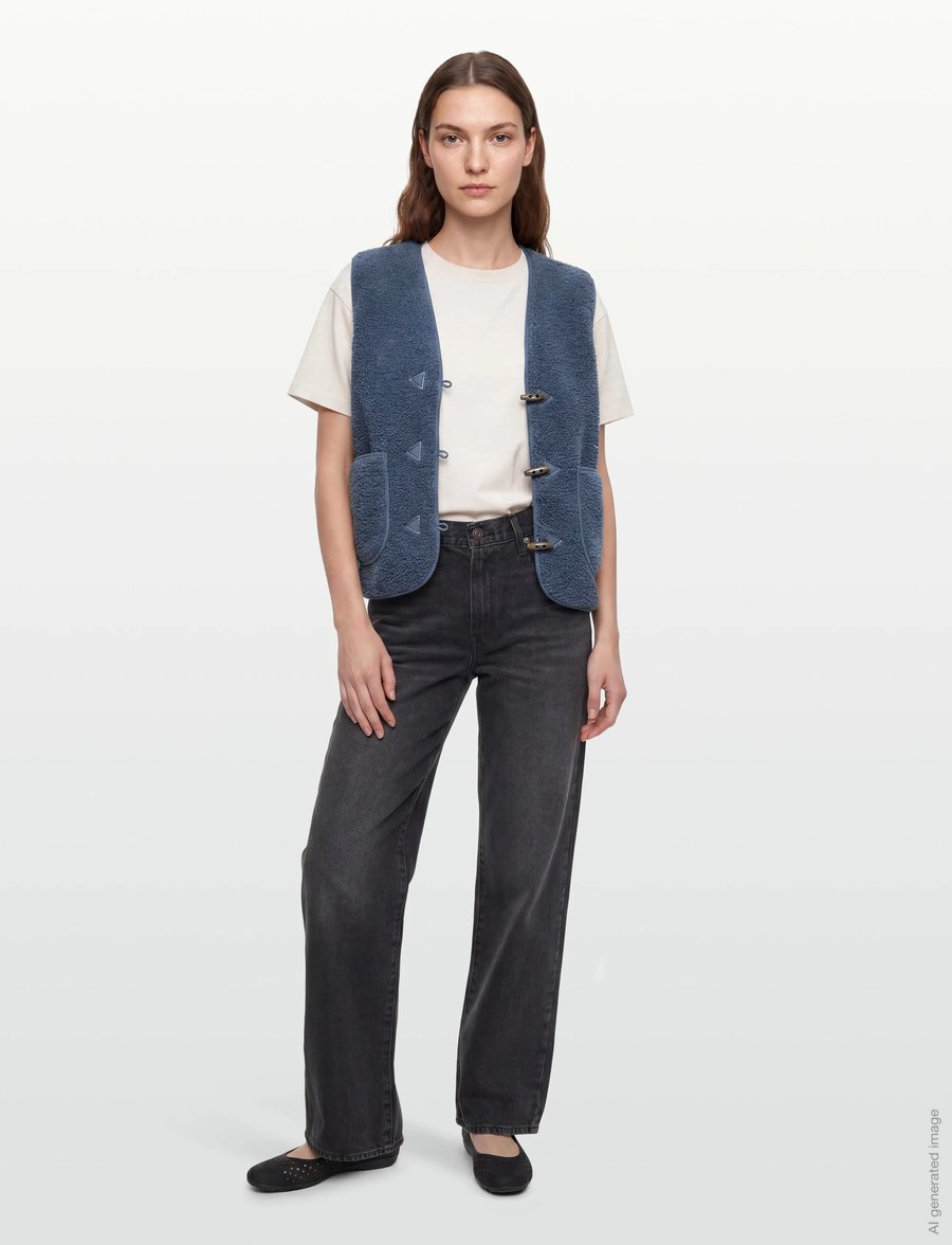 Lollys Laundry - HugoLL Vest SL - fleece- und teddy-westen - dusty blue - 0