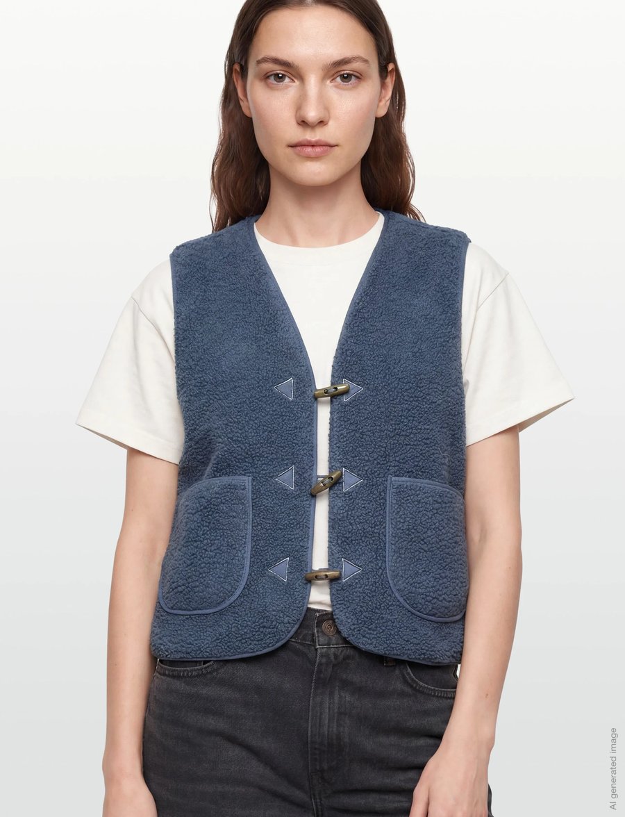 Lollys Laundry - HugoLL Vest SL - fleece- und teddy-westen - dusty blue - 3