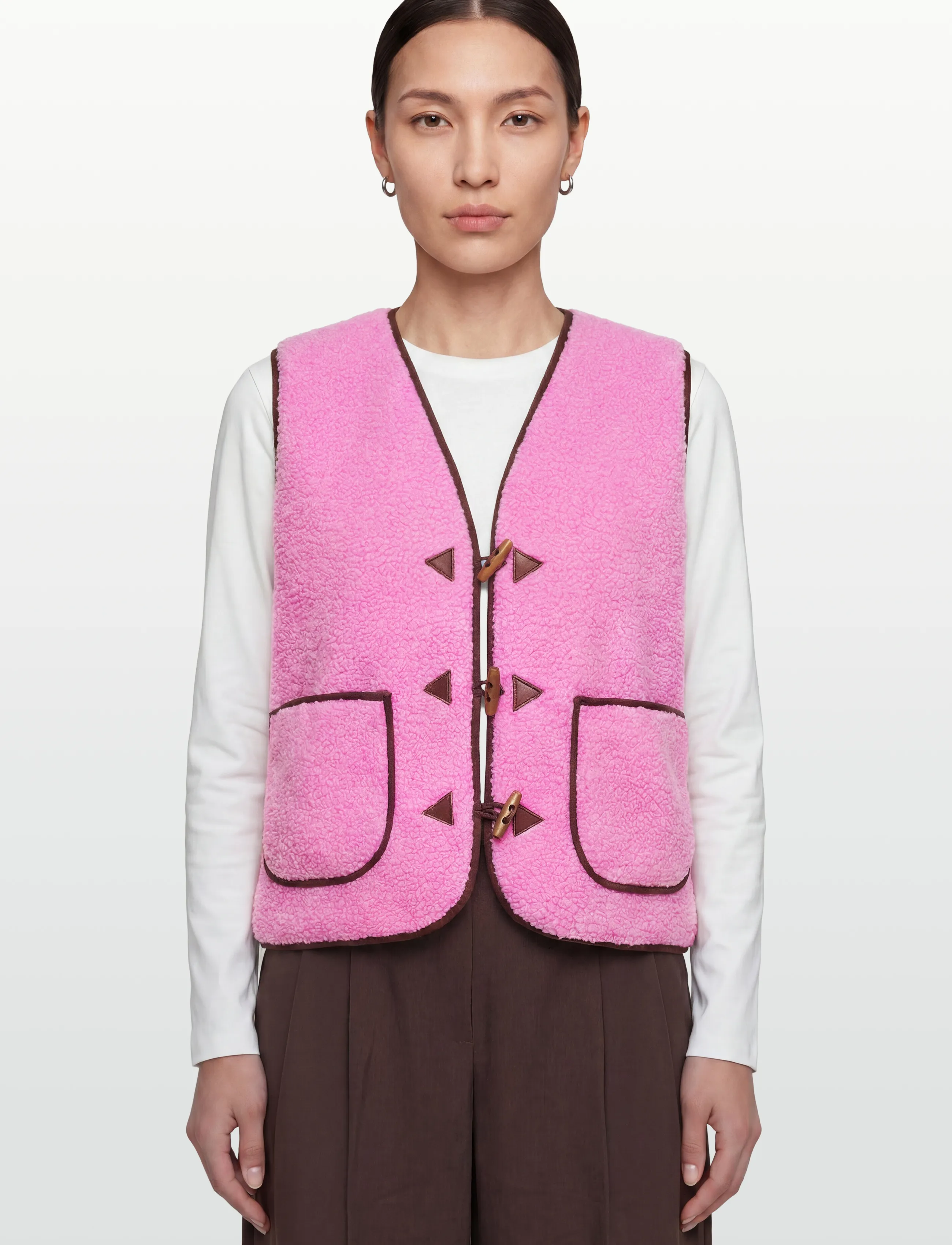 Lollys Laundry - HugoLL Vest SL - fleece- og teddyveste - pink - 3