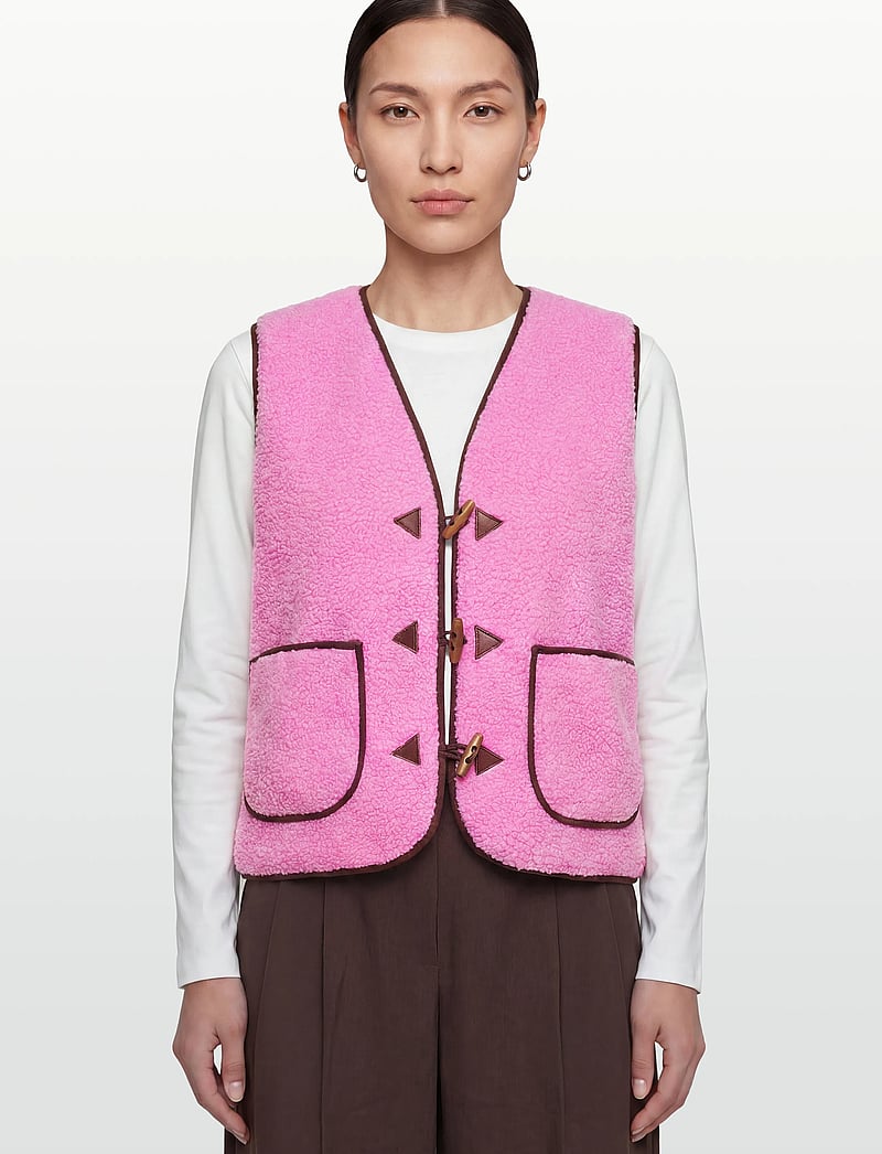 Lollys Laundry - HugoLL Vest SL - fliis- ja teddy-vestid - pink - 3