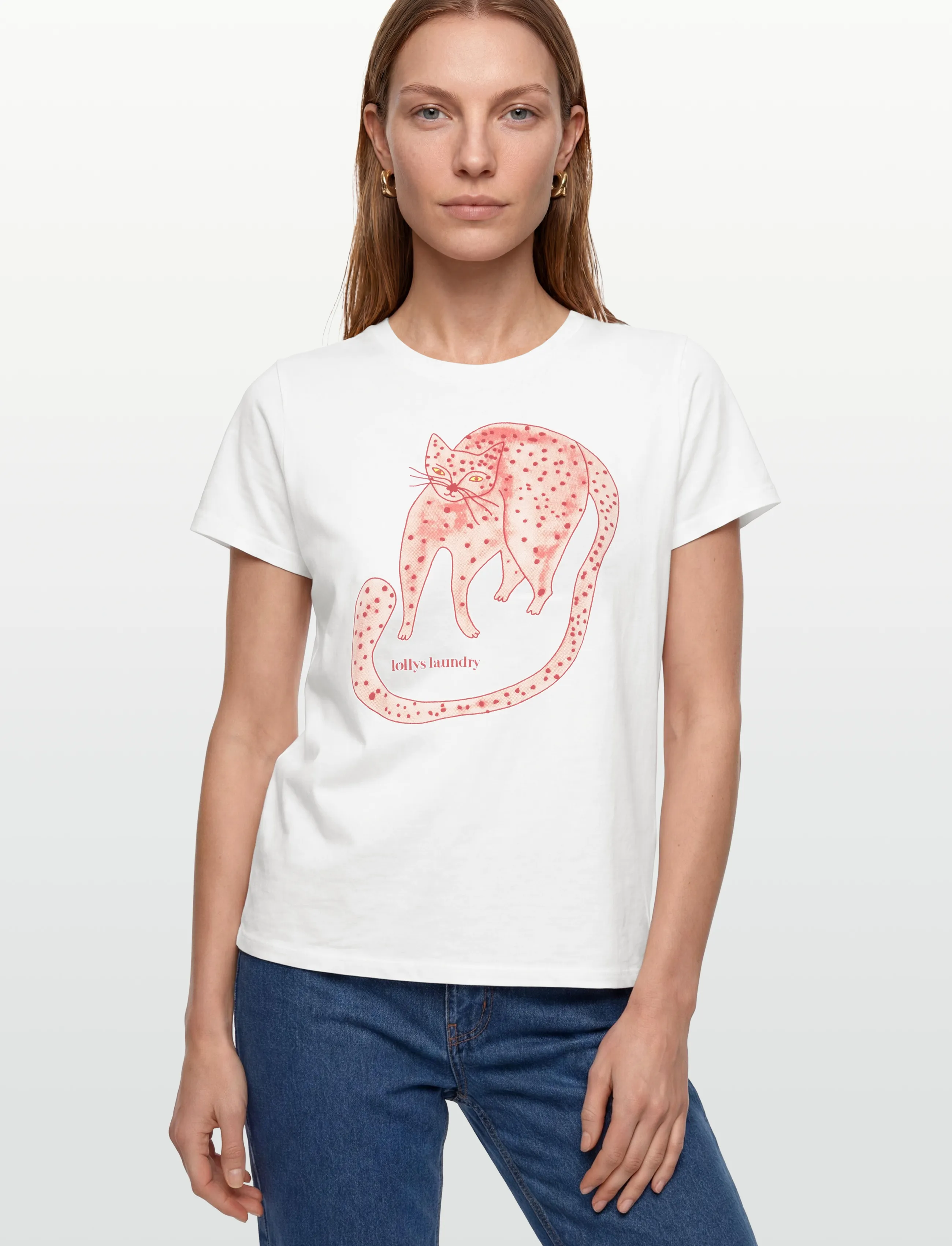 Lollys Laundry - RomaLL Cat Tee SS - t-shirts - 01 white - 3