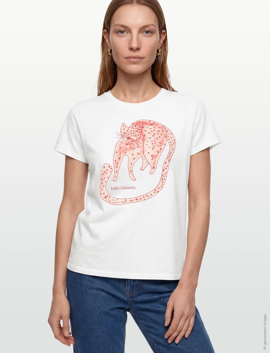 Lollys Laundry - RomaLL Cat Tee SS - t-shirts - 01 white - 3