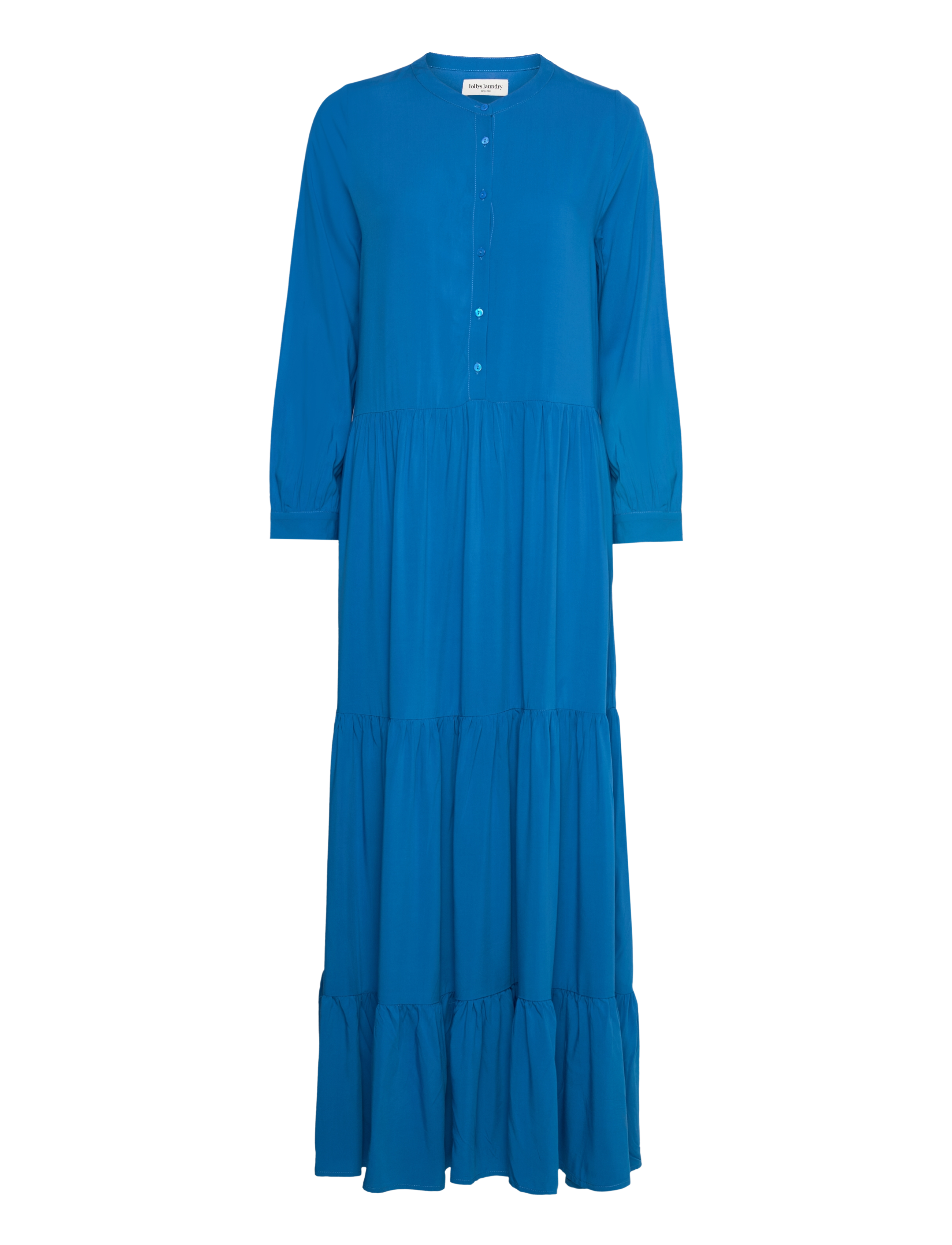 Lollys Laundry NeeLL Maxi Dress LS - Skjortekjoler - BLUE / blue