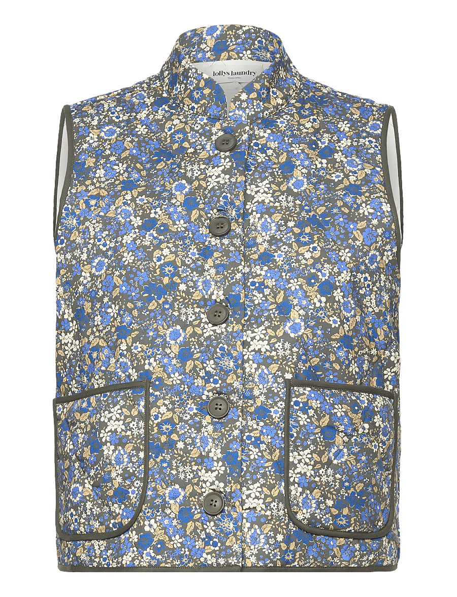 Lollys Laundry - CairoLL Quilted Vest - frühlingsjacken - blue - 0