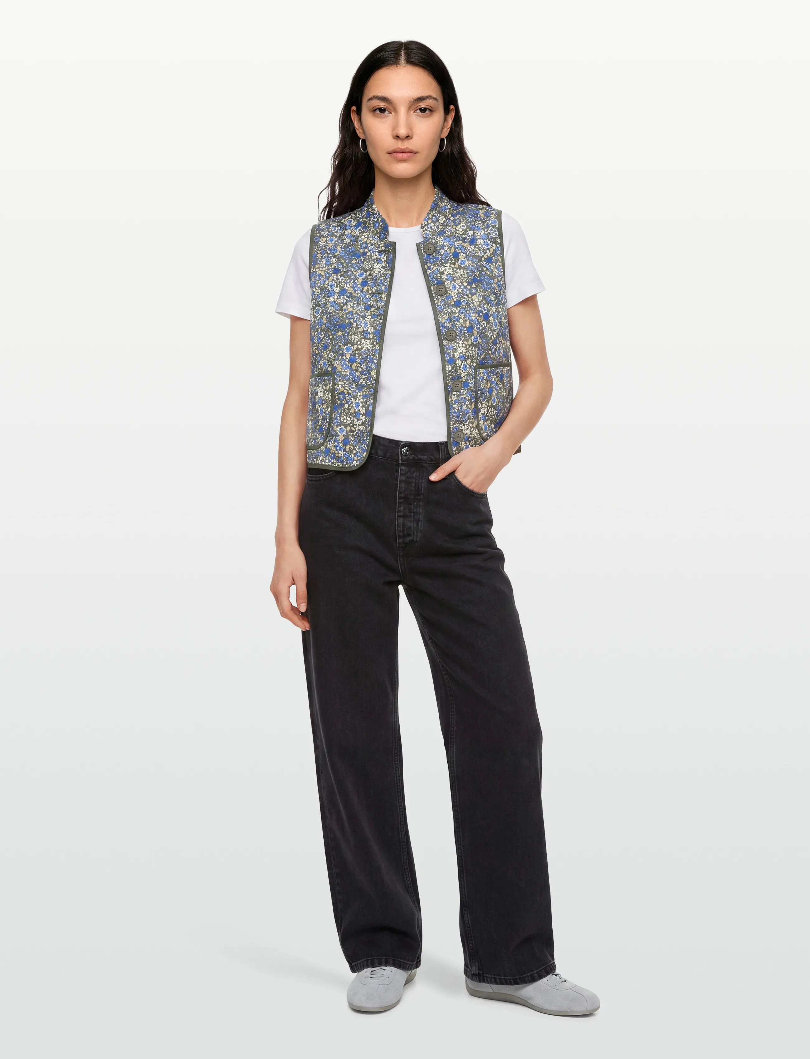 Lollys Laundry Cairoll Quilted Vest, S, Multi/patterned, Veste > Quiltede Veste, Dame