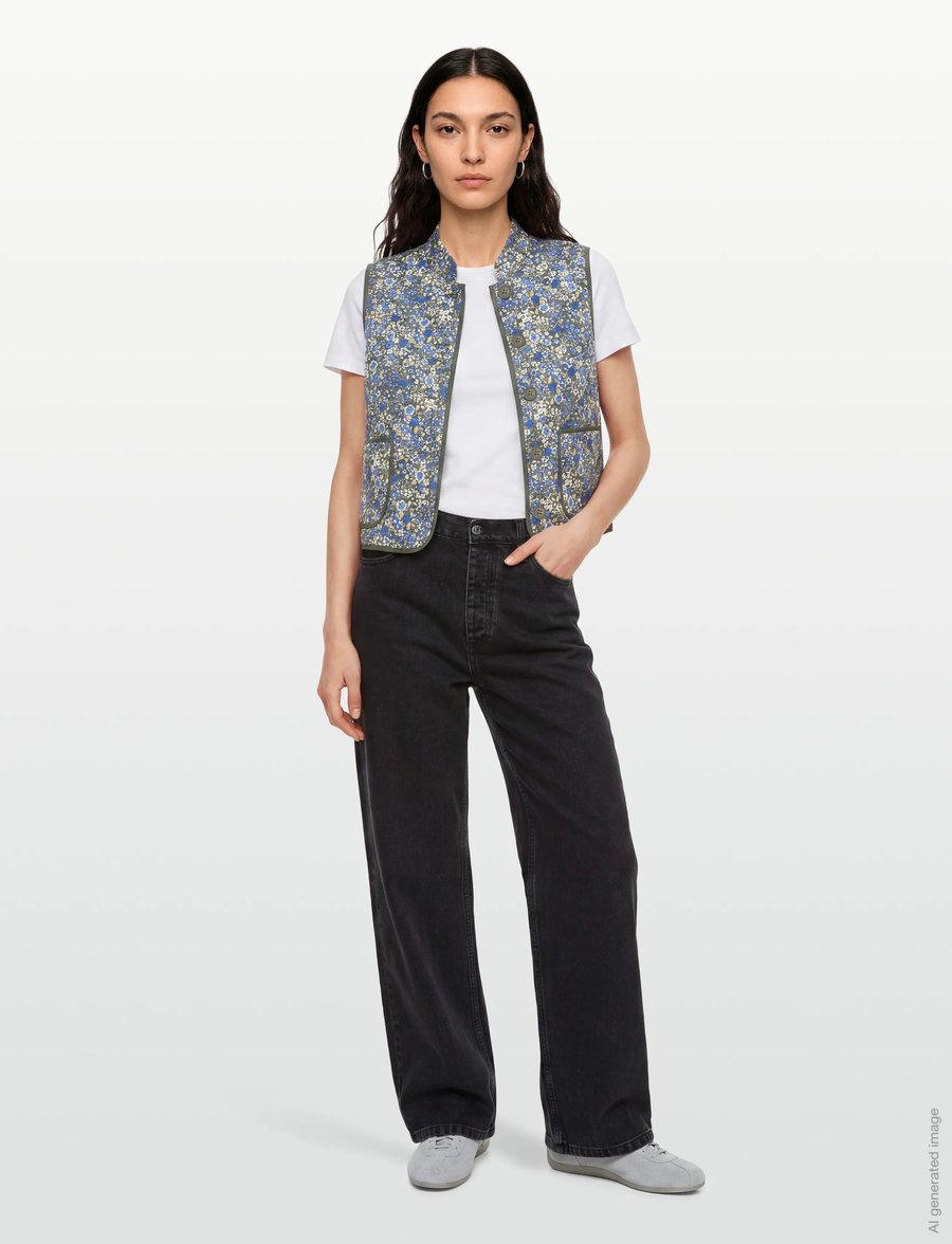 Lollys Laundry - CairoLL Quilted Vest - kevadjoped - blue - 0