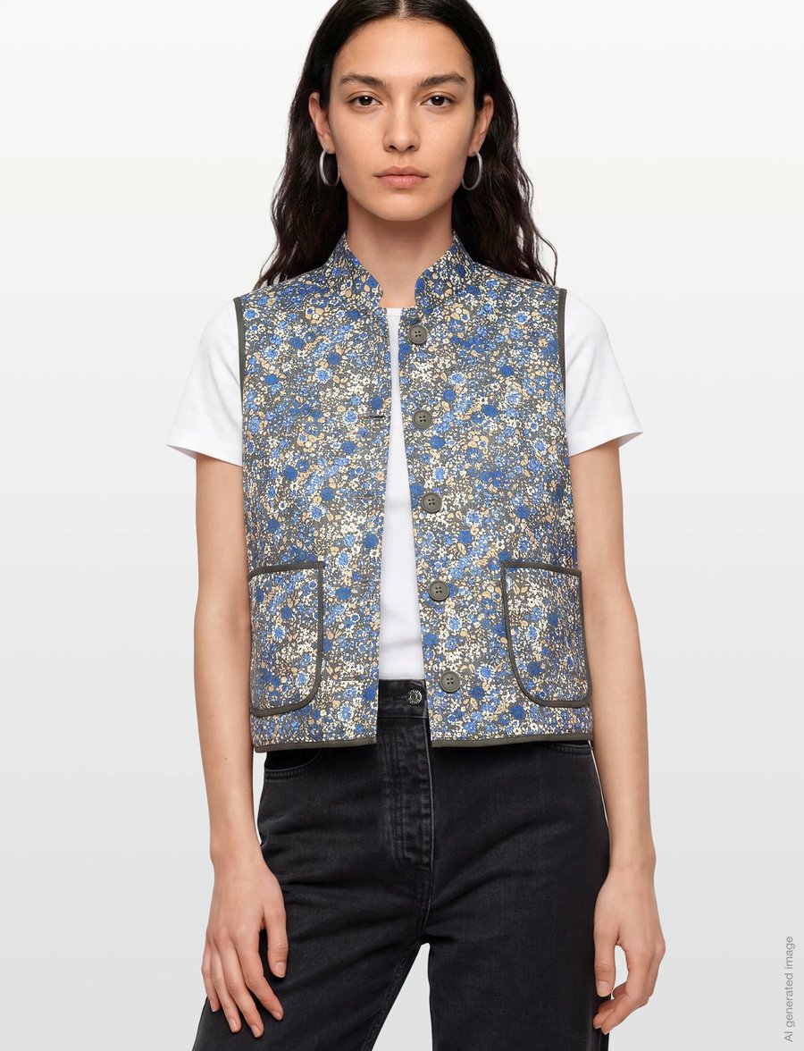 Lollys Laundry - CairoLL Quilted Vest - kevadjoped - blue - 3