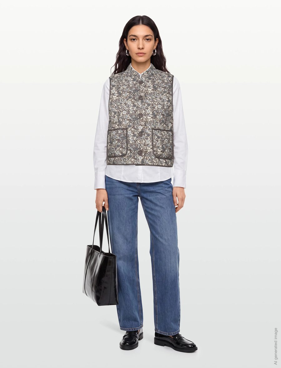 Lollys Laundry - CairoLL Quilted Vest - forårsjakker - washed black - 0