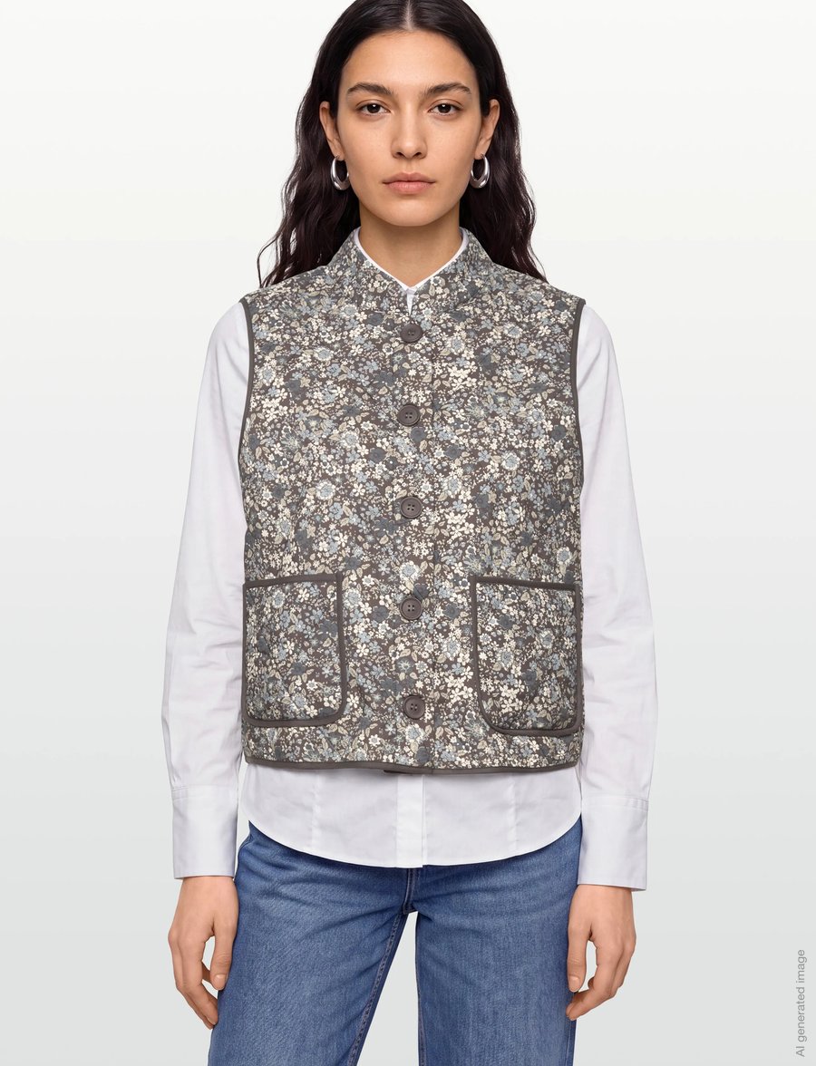 Lollys Laundry - CairoLL Quilted Vest - forårsjakker - washed black - 3