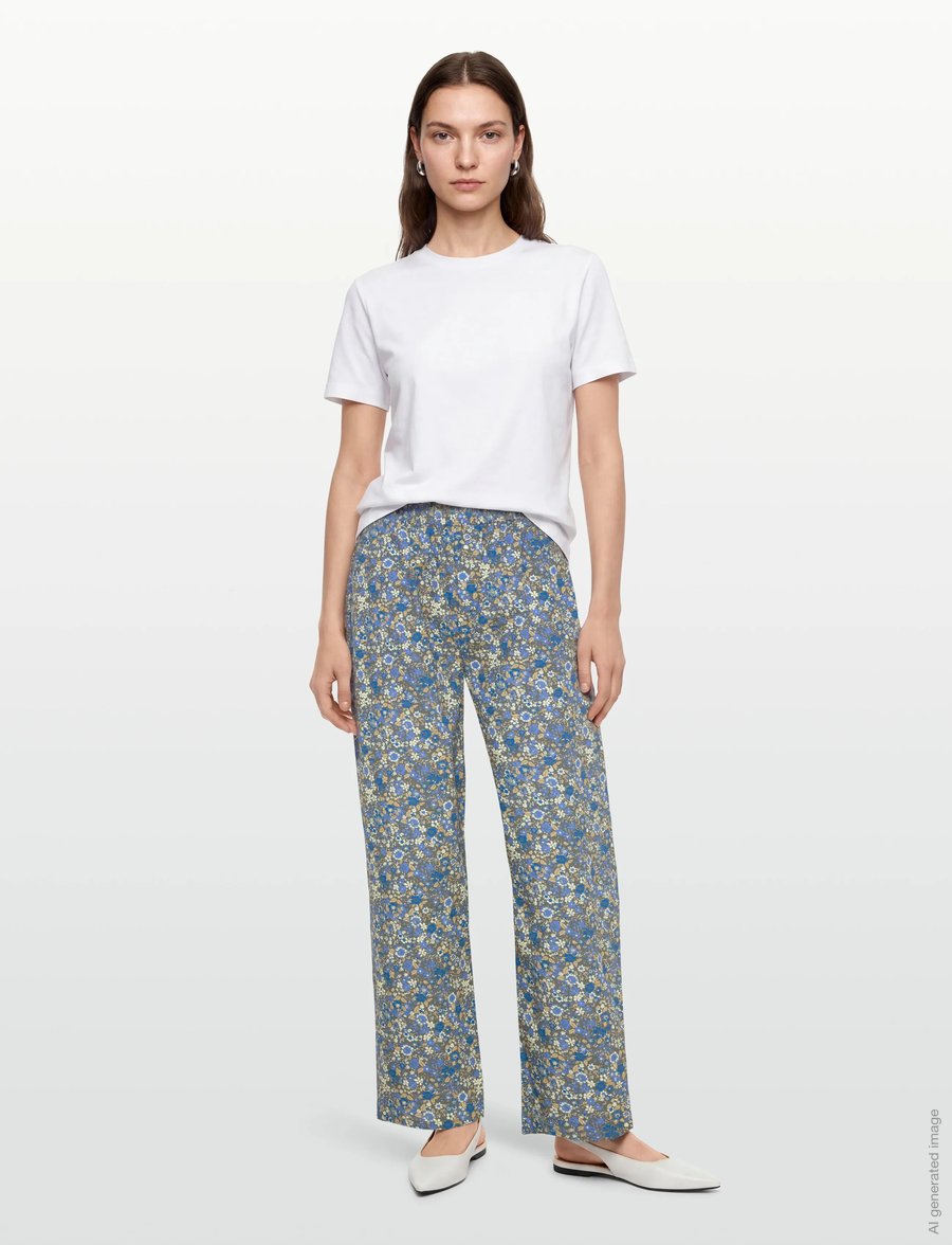 Lollys Laundry - BillLL Pants - raka byxor - blue - 0