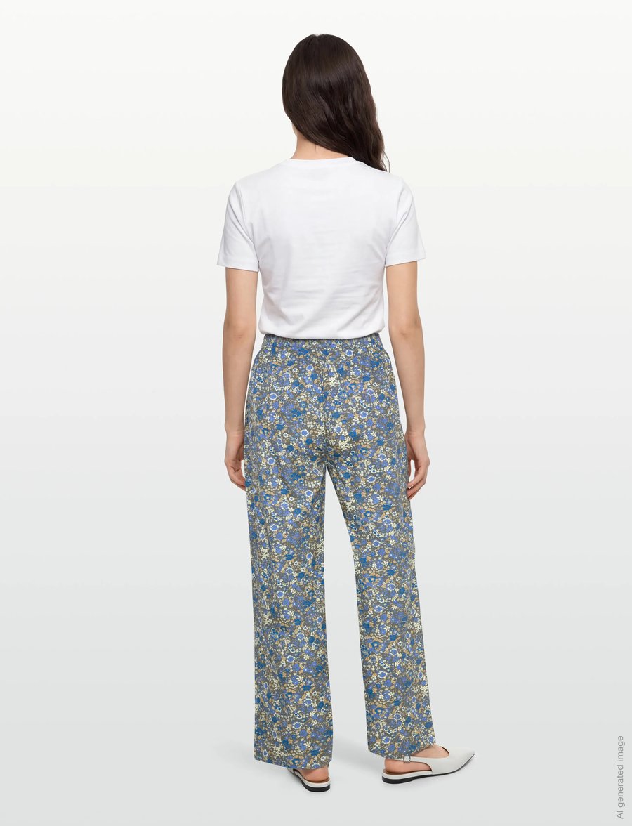 Lollys Laundry - BillLL Pants - raka byxor - blue - 4