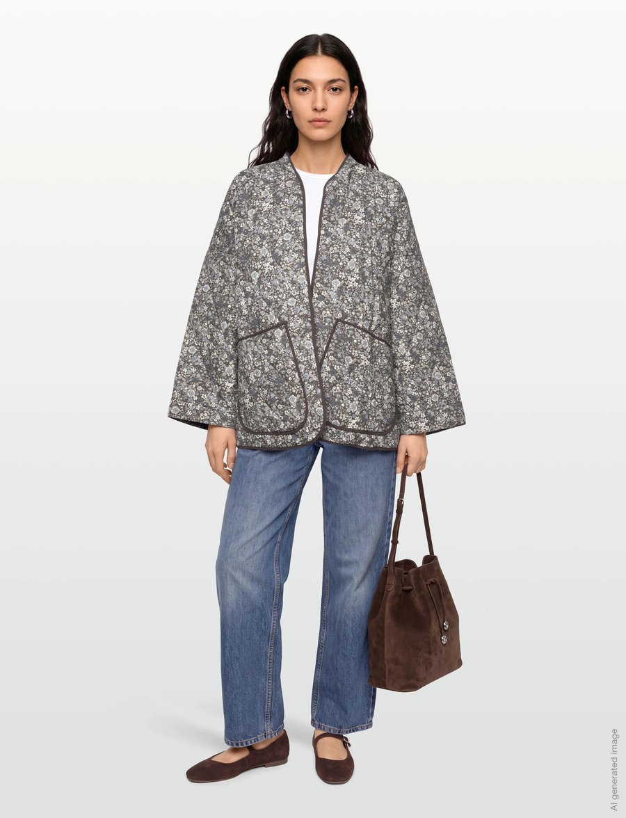 Lollys Laundry - LuluLL Jacket 3/4 - forårsjakker - washed black - 0