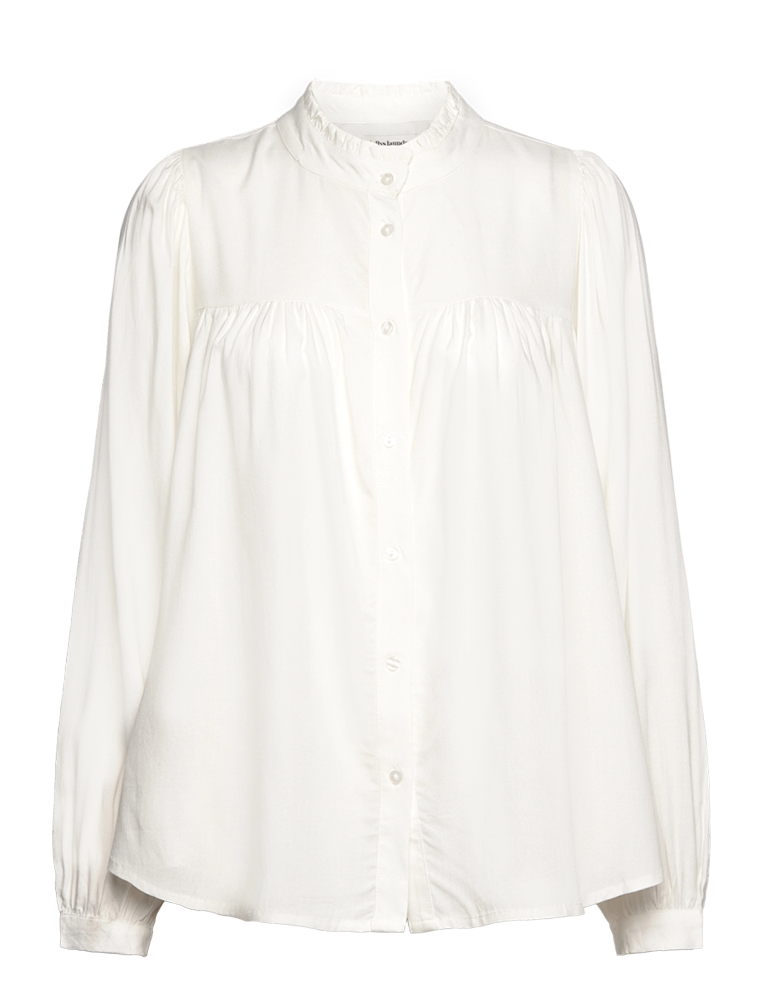 Lollys Laundry Carall Shirt Ls, M, White, Skjorter > Langærmede, Dame