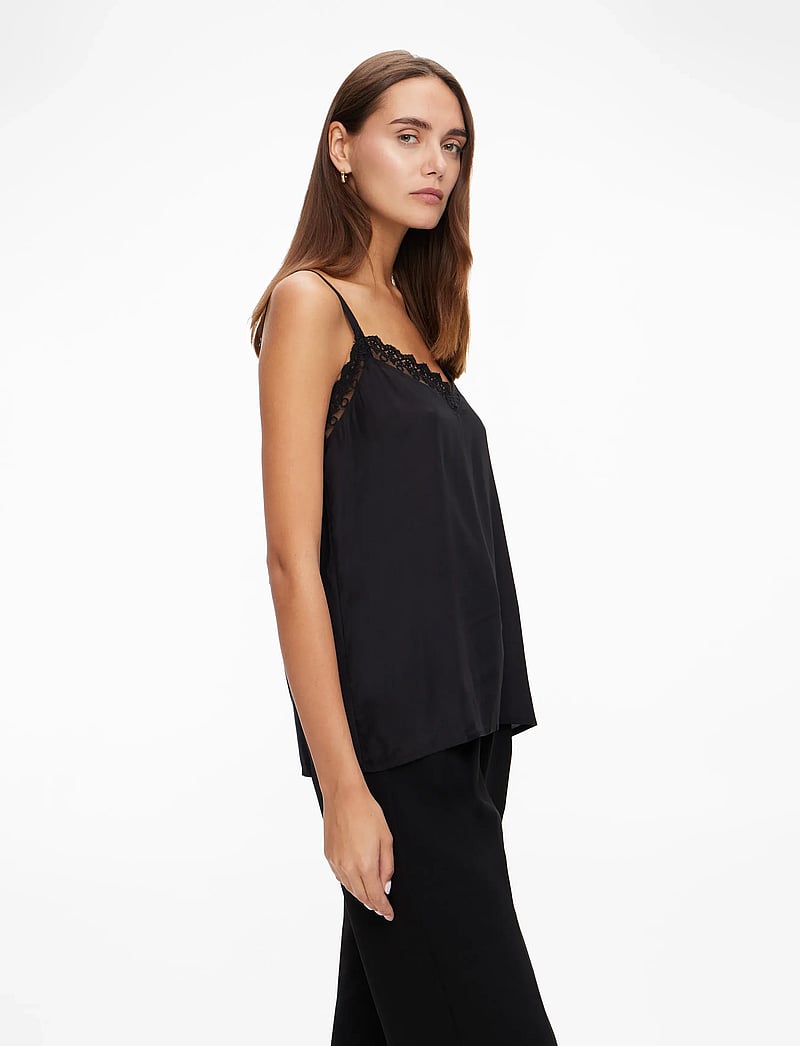 Lollys Laundry - VianeLL Top SL - linnen - black - 3