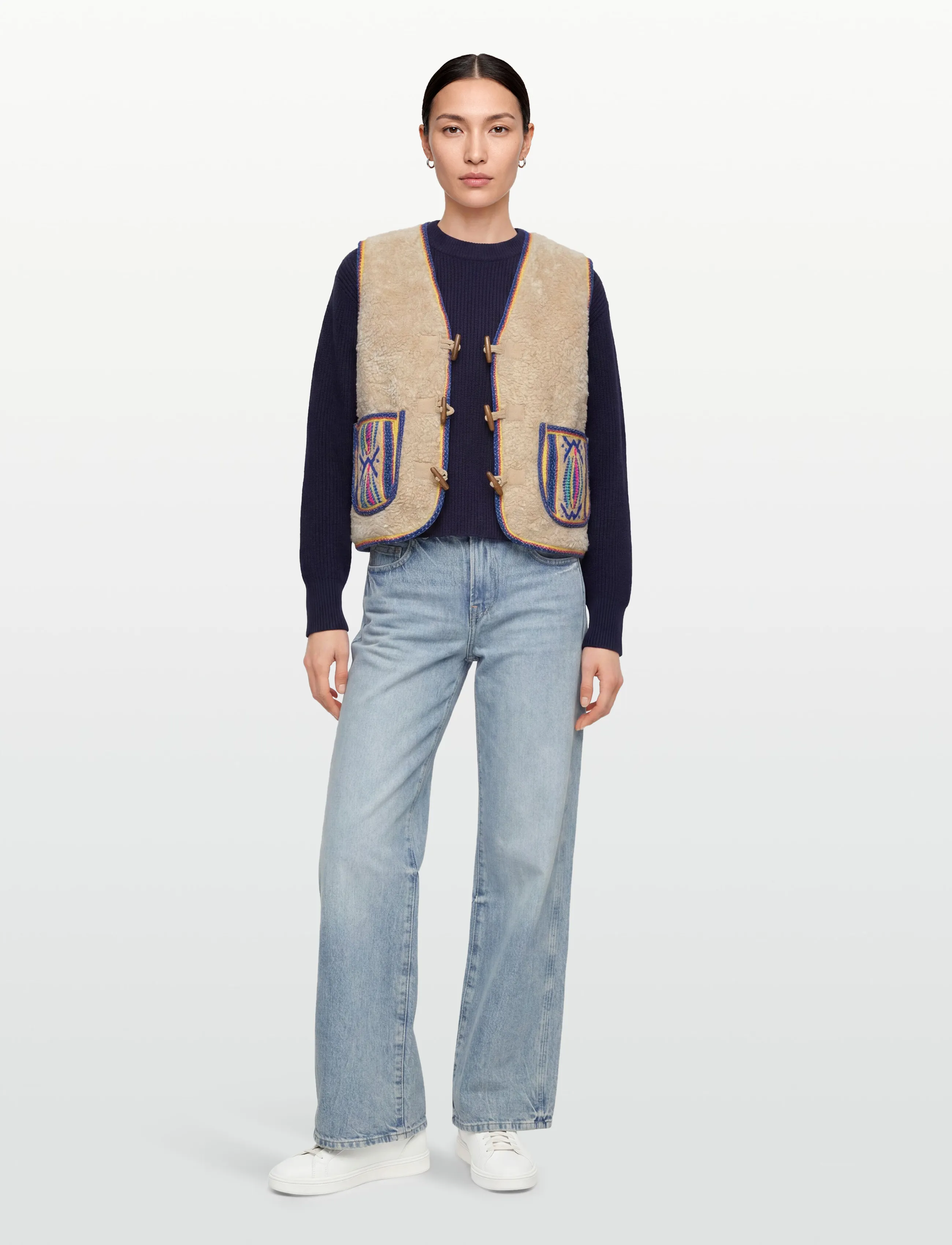 Lollys Laundry Hugoll Vest Sl, Kvinder, Fleece Vest, Beige, Str: XL