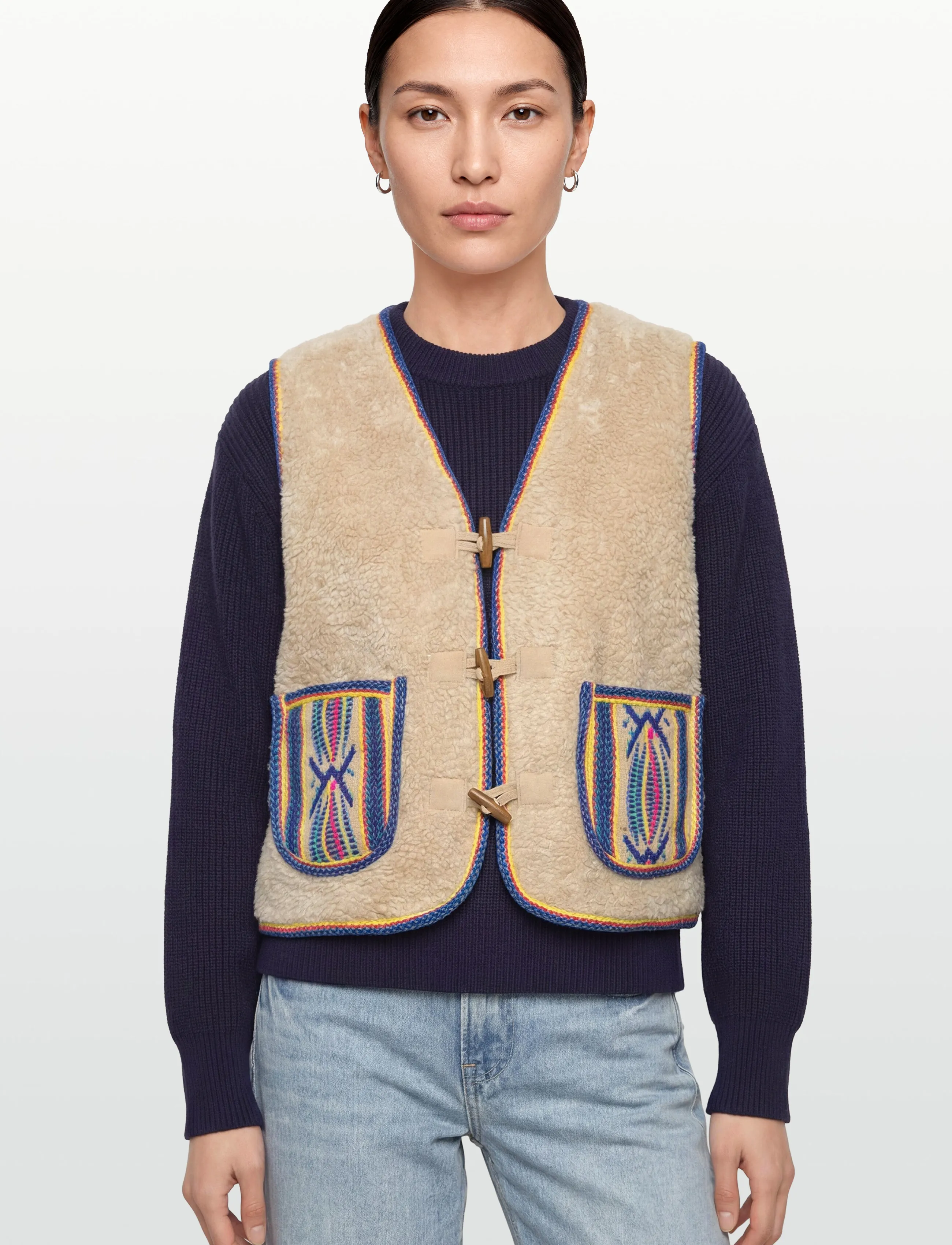 Lollys Laundry - HugoLL Vest SL - vahekihina kantavad jakid - blue - 3