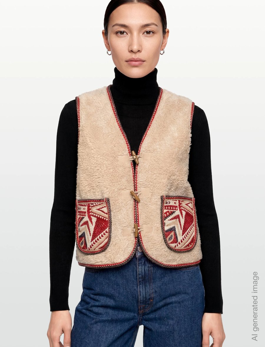 Lollys Laundry - HugoLL Vest SL - fleece og mellemlag - red - 3