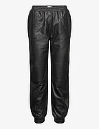 Mona leather pants - BLACK