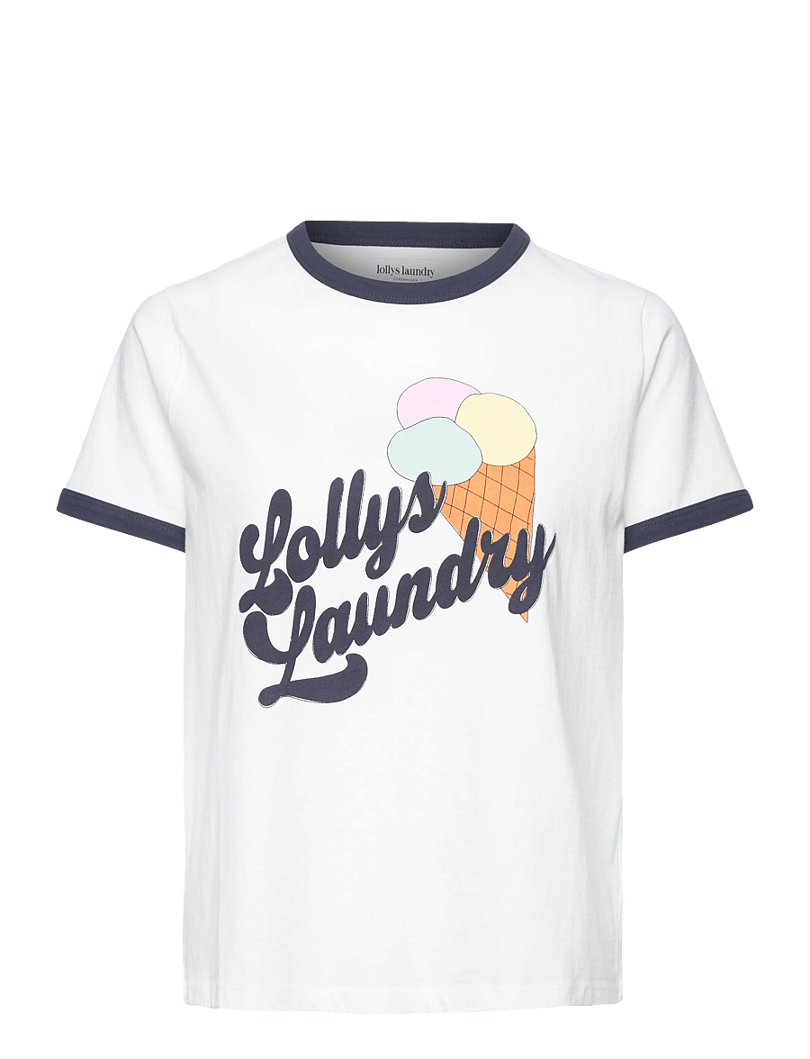 Lollys Laundry - MissLL Ice Tee SS - t-särgid - 01 white - 0