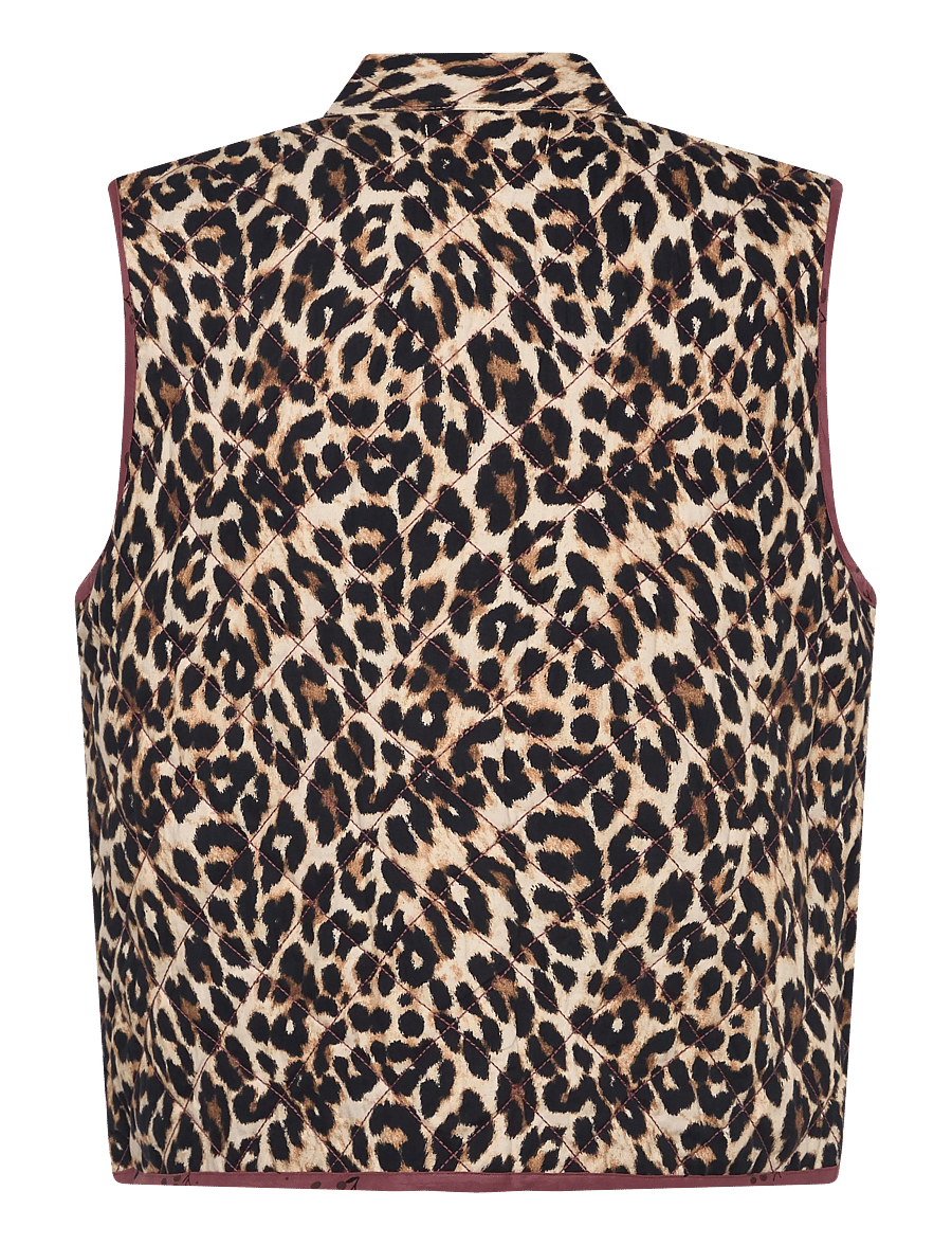 Lollys Laundry - CairoLL Quilted Vest - frühlingsjacken - leopard print - 1