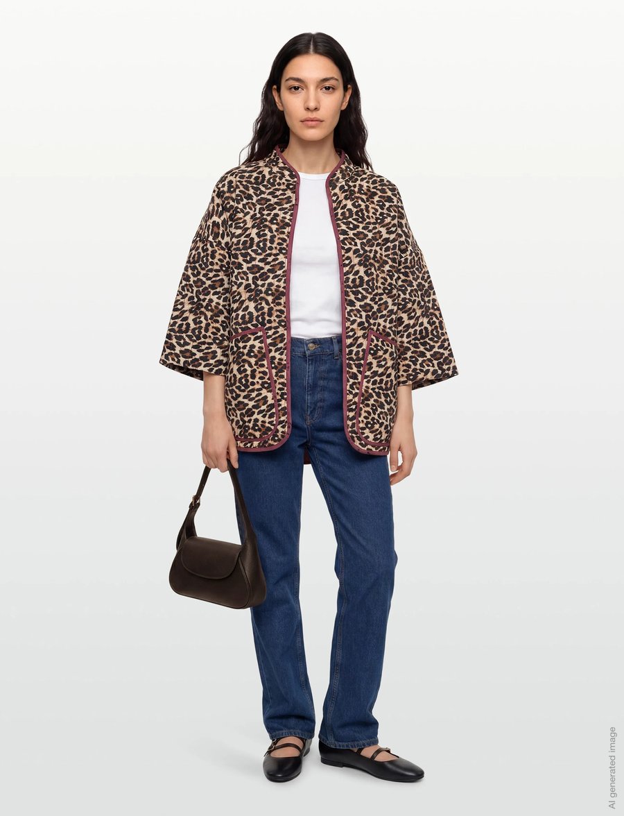 Lollys Laundry - LuluLL Jacket 3/4 - frühlingsjacken - leopard print - 0