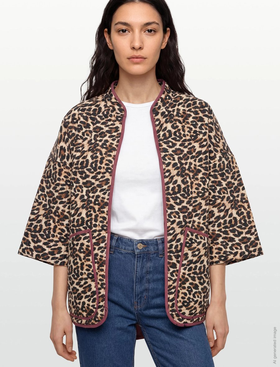 Lollys Laundry - LuluLL Jacket 3/4 - frühlingsjacken - leopard print - 3