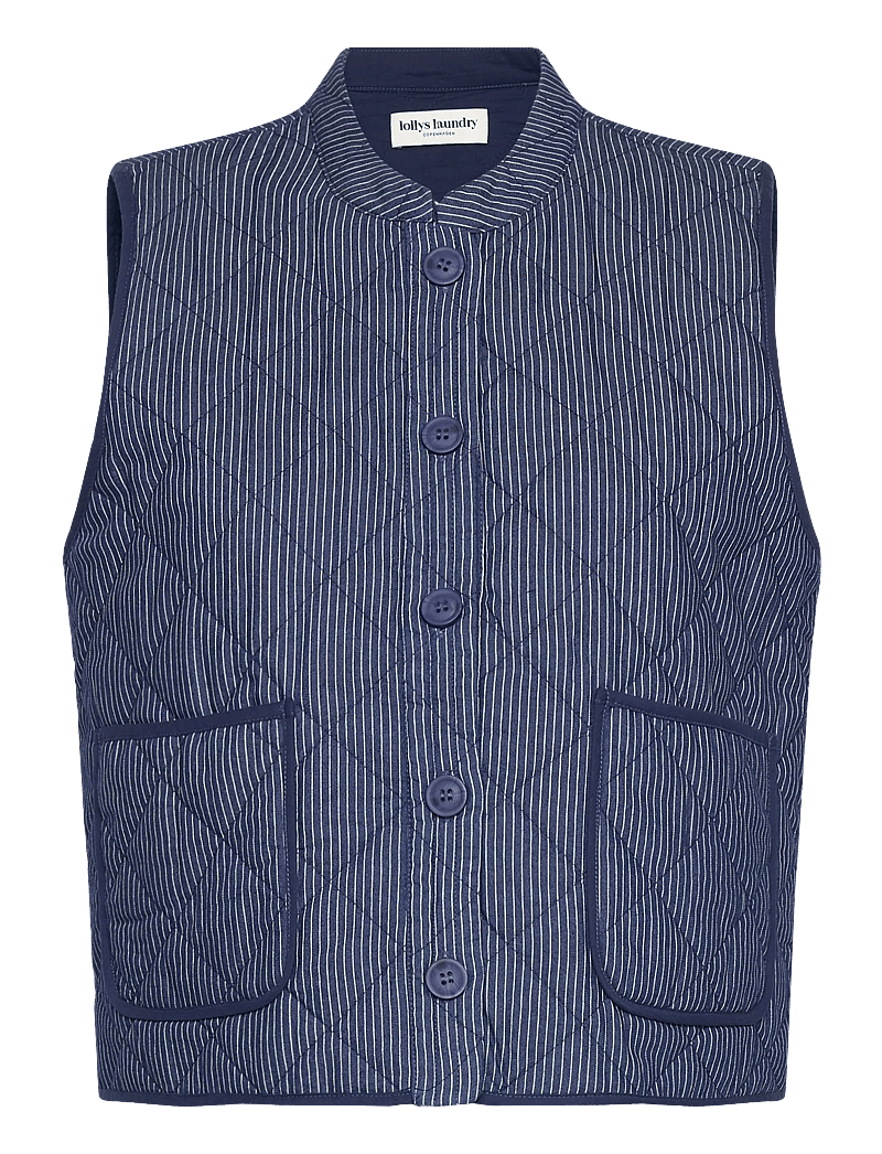 Lollys Laundry - CairoLL Quilted Vest - frühlingsjacken - dark blue - 1