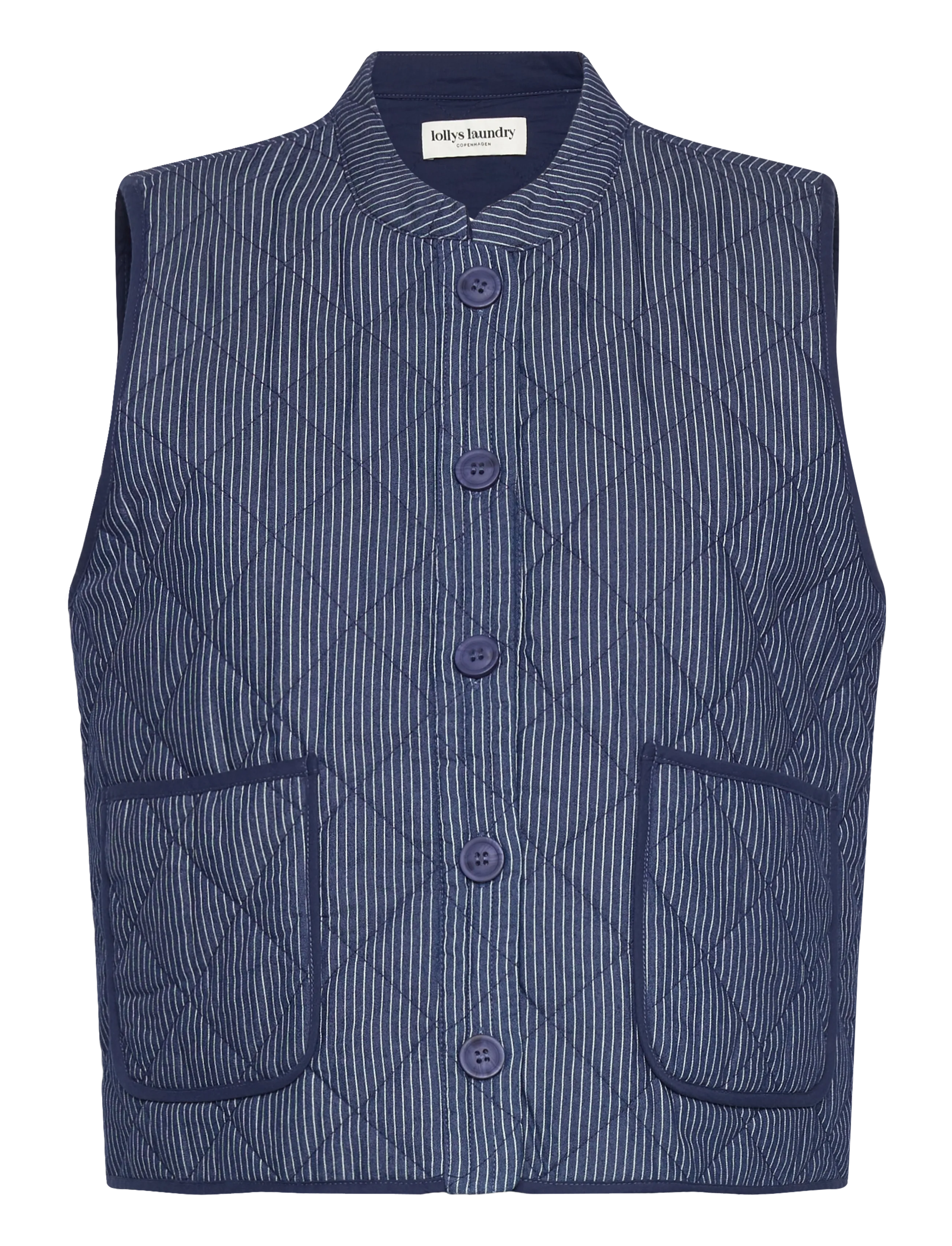 Lollys Laundry - CairoLL Quilted Vest - frühlingsjacken - dark blue - 1