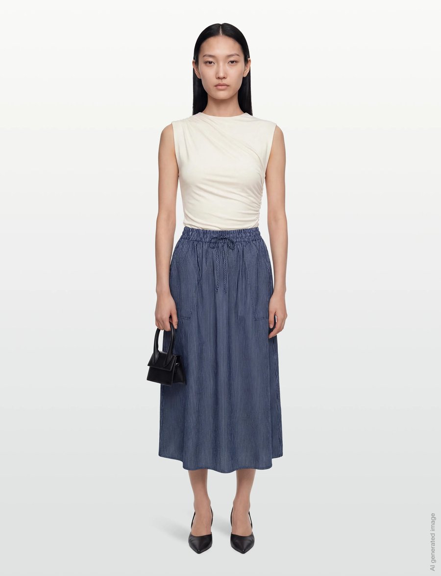 Lollys Laundry - AkaneLL Maxi Skirt - lange rokken - dark blue - 0