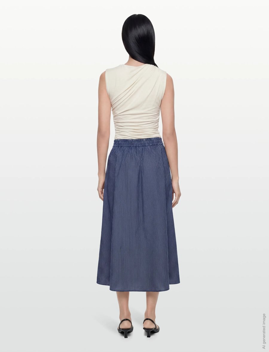 Lollys Laundry - AkaneLL Maxi Skirt - lange rokken - dark blue - 4