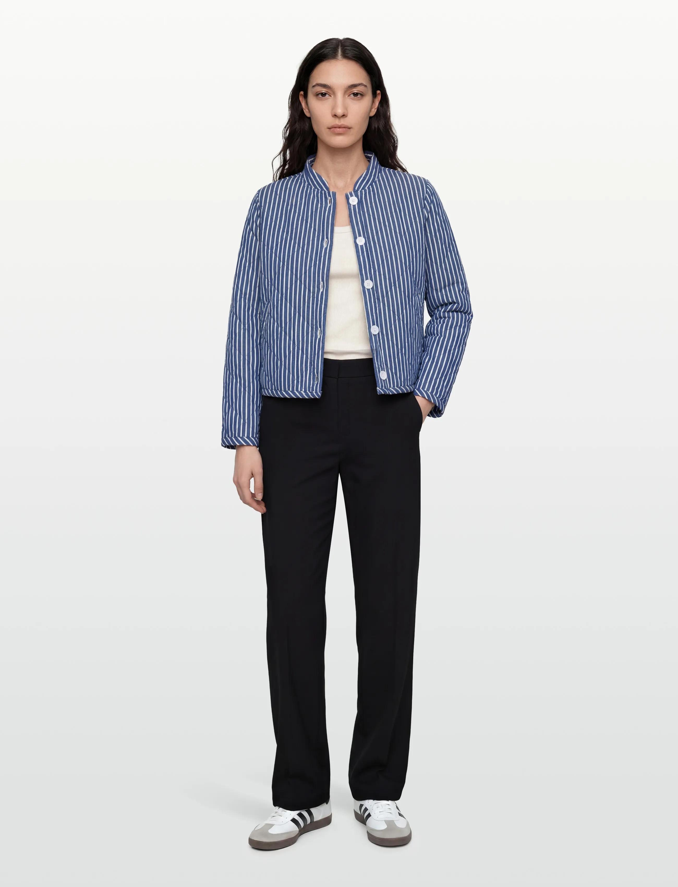 Lollys Laundry EmiliaLL Jacket LS - Sügisjakid - STRIPE / blue
