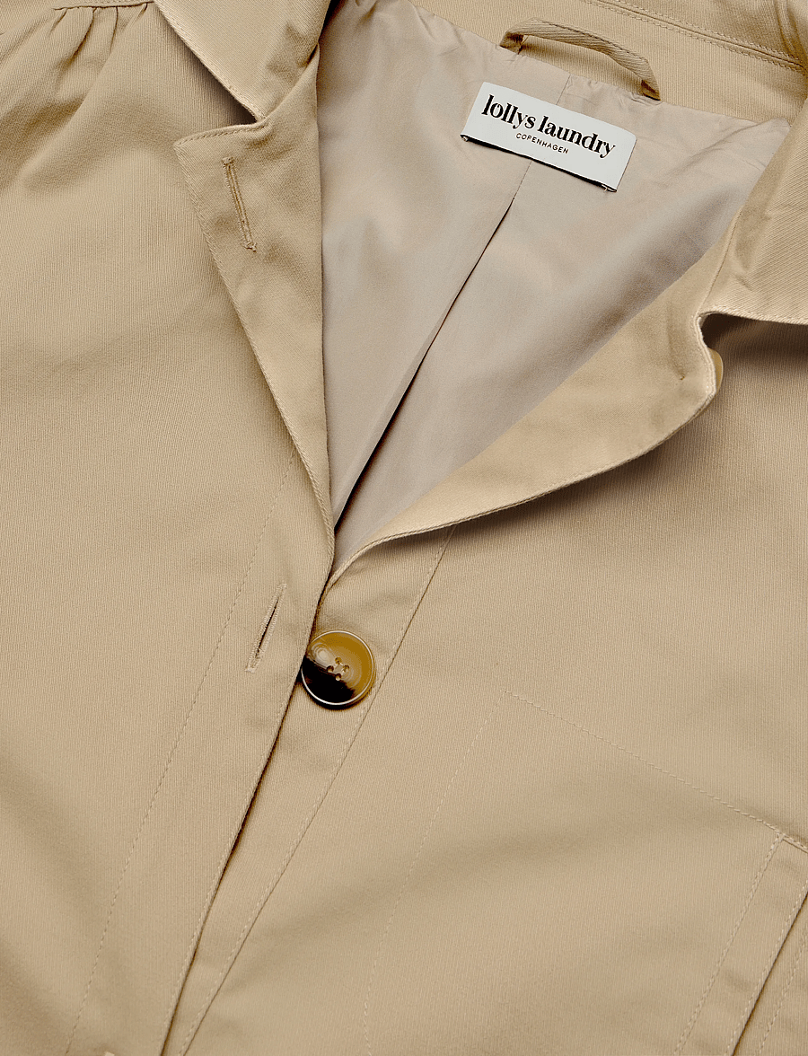 Lollys Laundry - MikalaLL Jacket LS - tunna kappor - ecru - 2