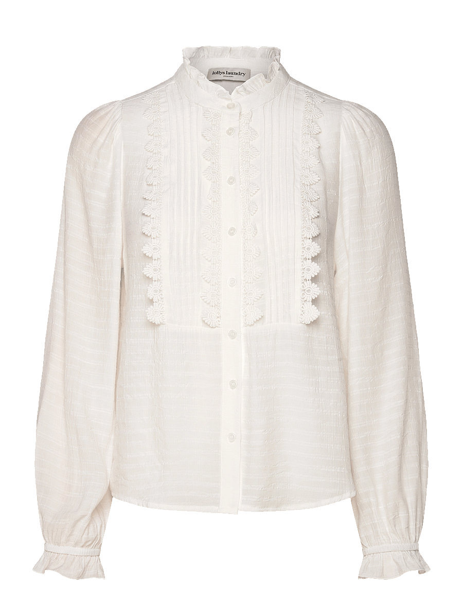 Lollys Laundry - ArielLL Shirt LS - långärmade blusar - white - 0