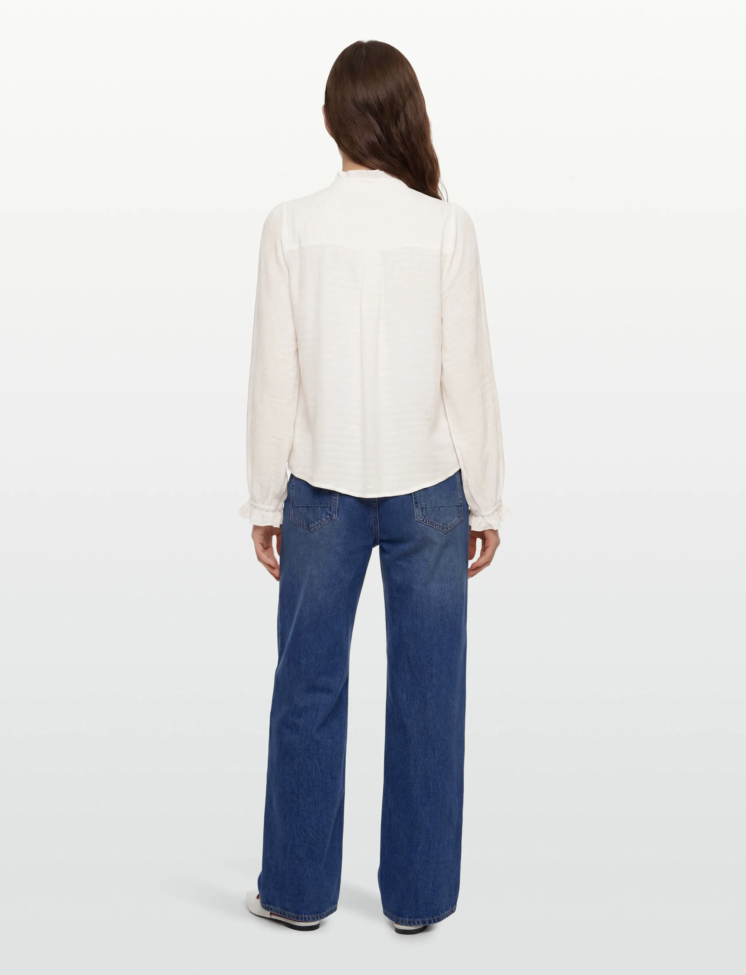 Lollys Laundry - ArielLL Shirt LS - långärmade blusar - white - 4
