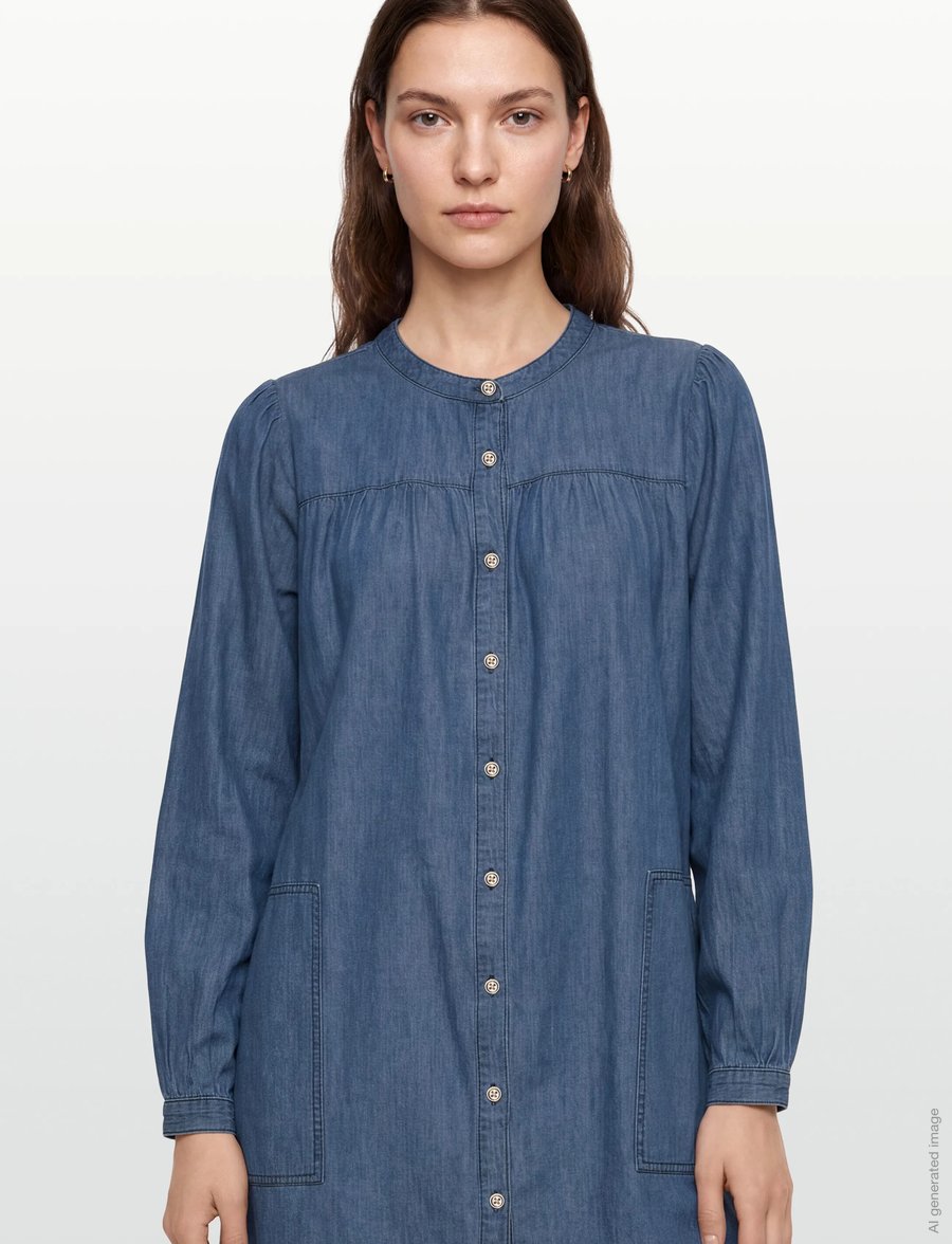 Lollys Laundry - JessLL Dress LS - jeanskleider - blue - 3