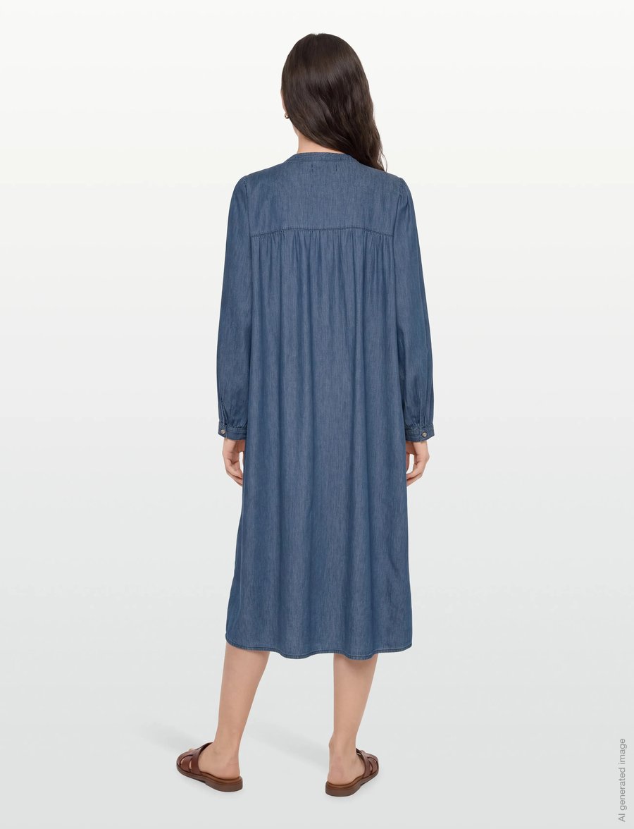 Lollys Laundry - JessLL Dress LS - jeanskleider - blue - 4
