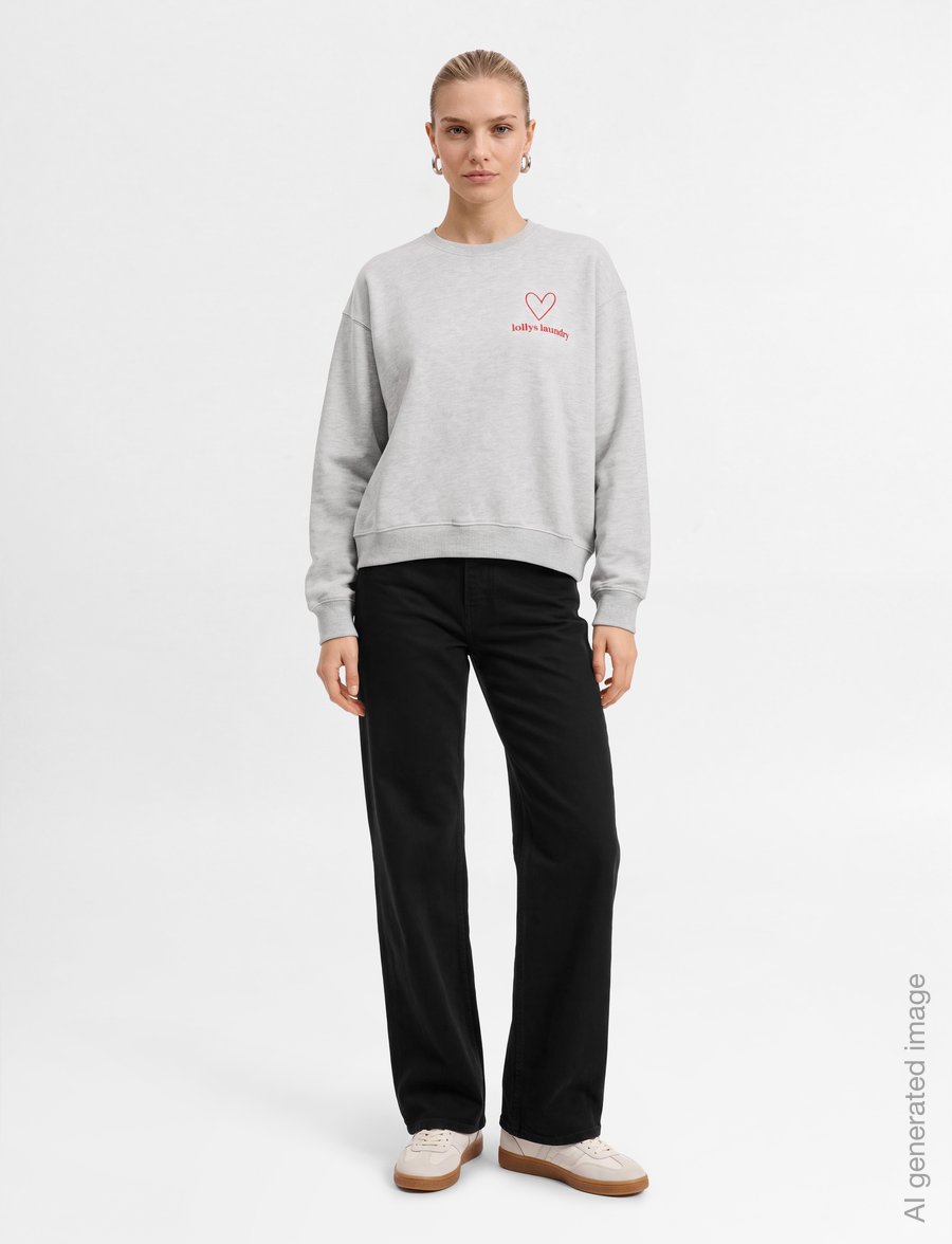 Lollys Laundry - SydneyLL Sweatshirt LS - modetrender - 11 grey melange - 0