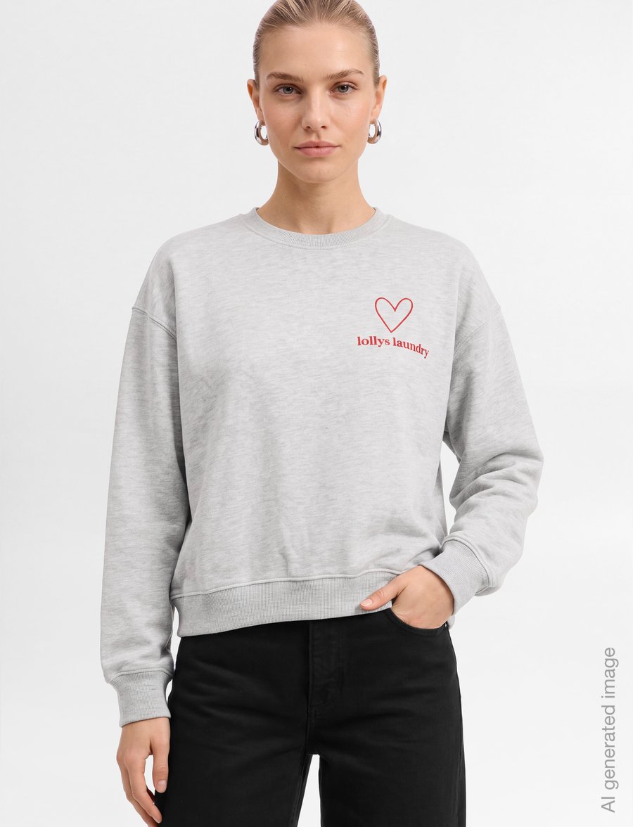 Lollys Laundry - SydneyLL Sweatshirt LS - modetrender - 11 grey melange - 3