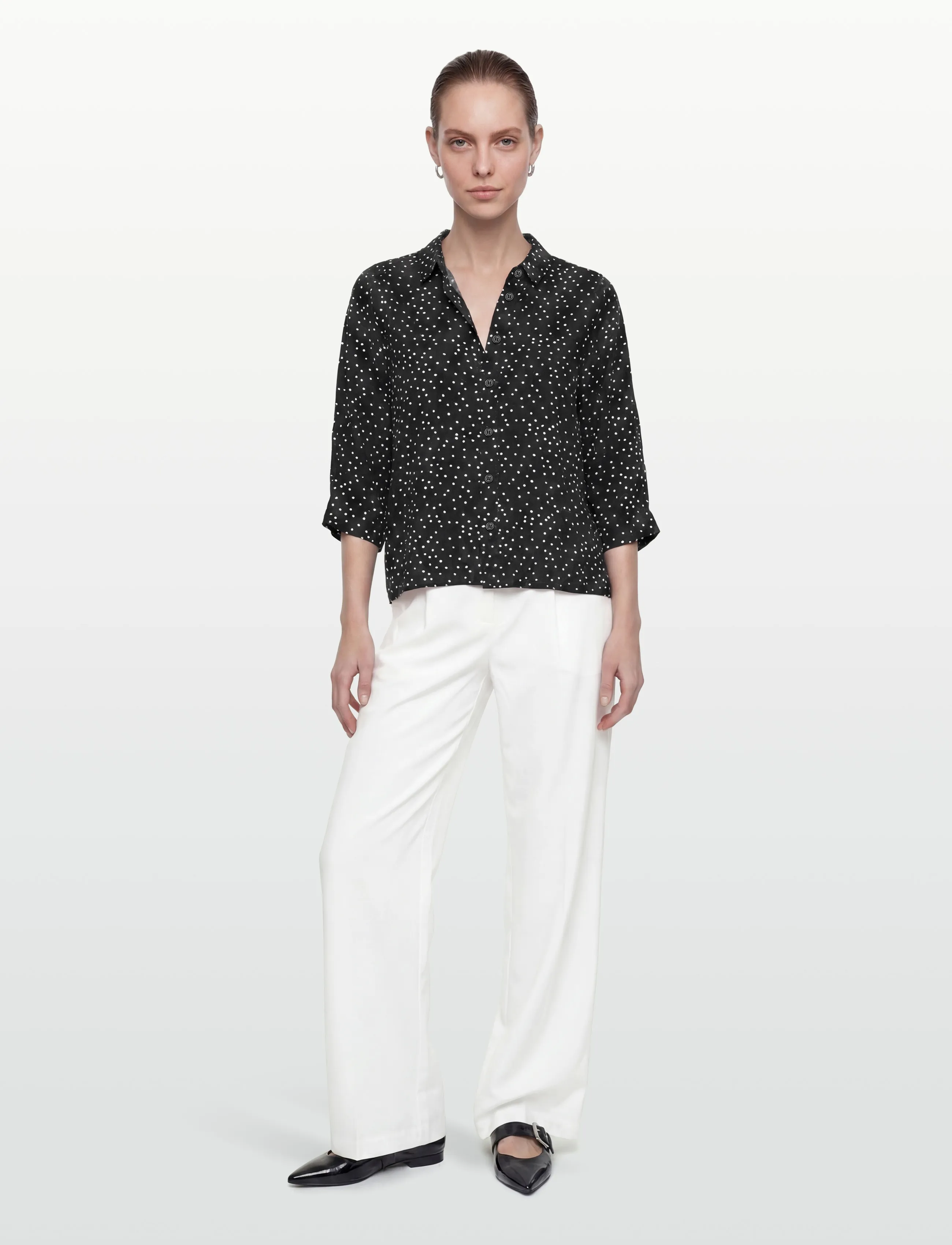 Lollys Laundry Bonoll Shirt Ss, S, Black, Skjorter > Kortærmede, Dame