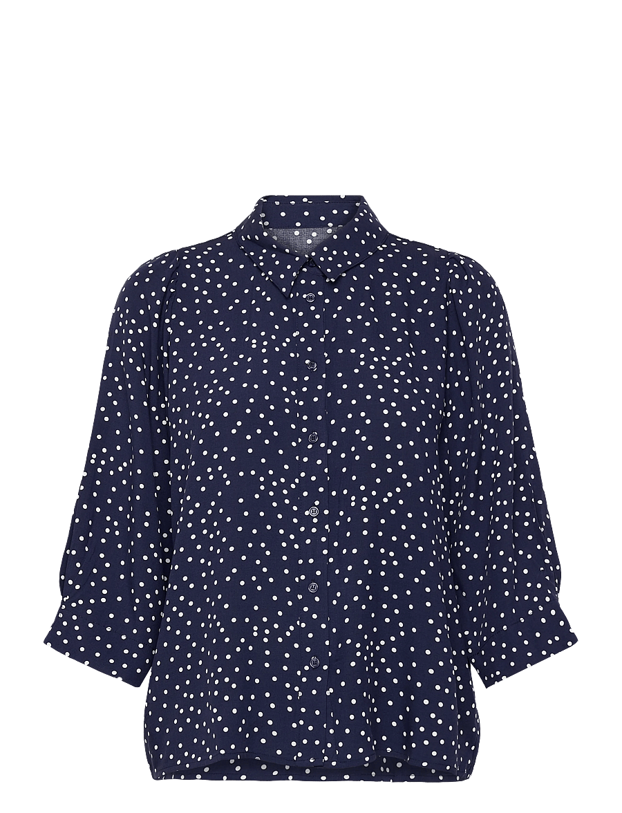 Lollys Laundry - BonoLL Shirt SS - kurzärmlige hemden - dark navy - 1