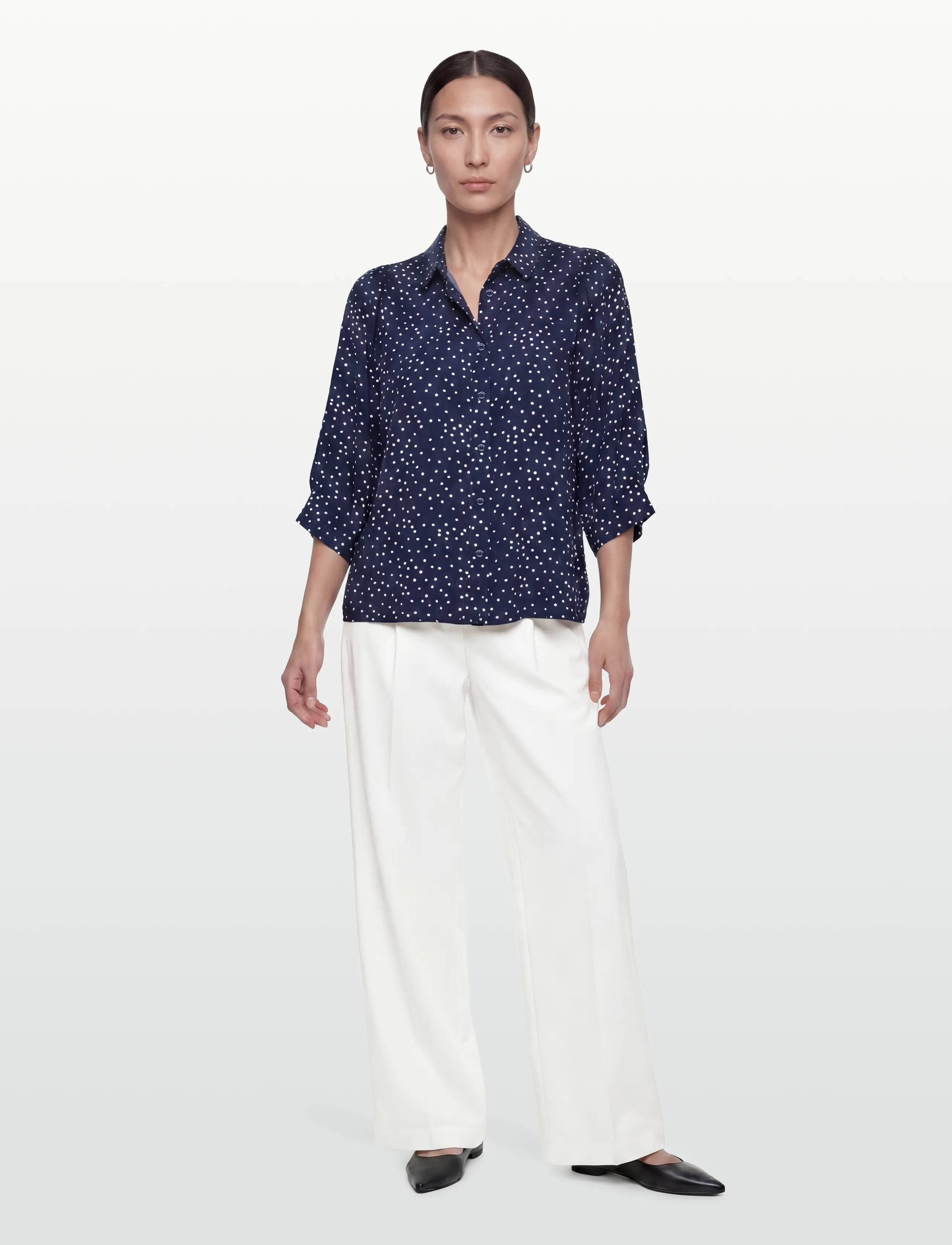 Lollys Laundry Bonoll Shirt Ss, XS, Navy, Skjorter > Kortærmede, Dame