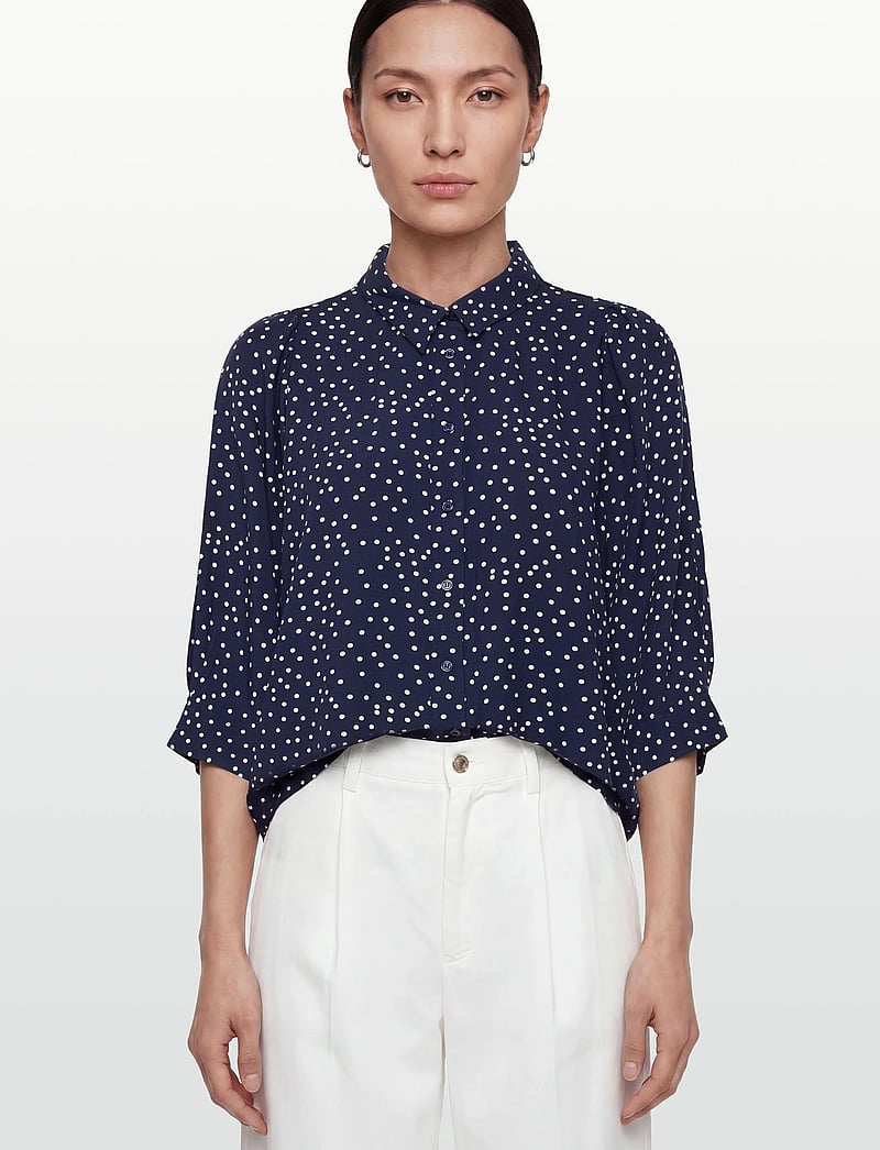 Lollys Laundry - BonoLL Shirt SS - kortærmede skjorter - dark navy - 3