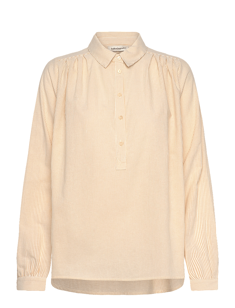 Lollys Laundry - LariLL Shirt LS - langärmlige hemden - camel - 0