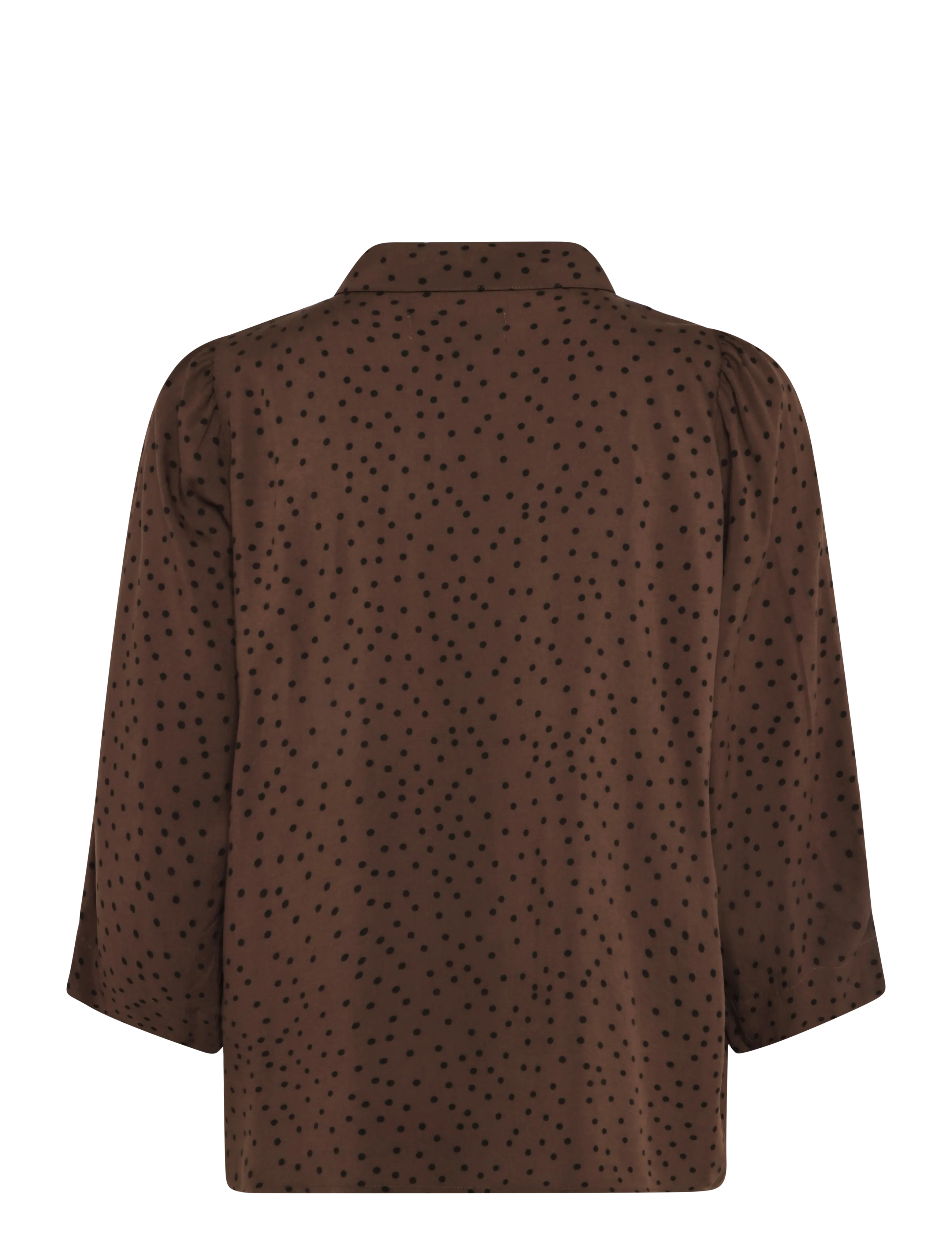 Lollys Laundry - BonoLL Shirt SS - kortärmade skjortor - dark mokka - 1